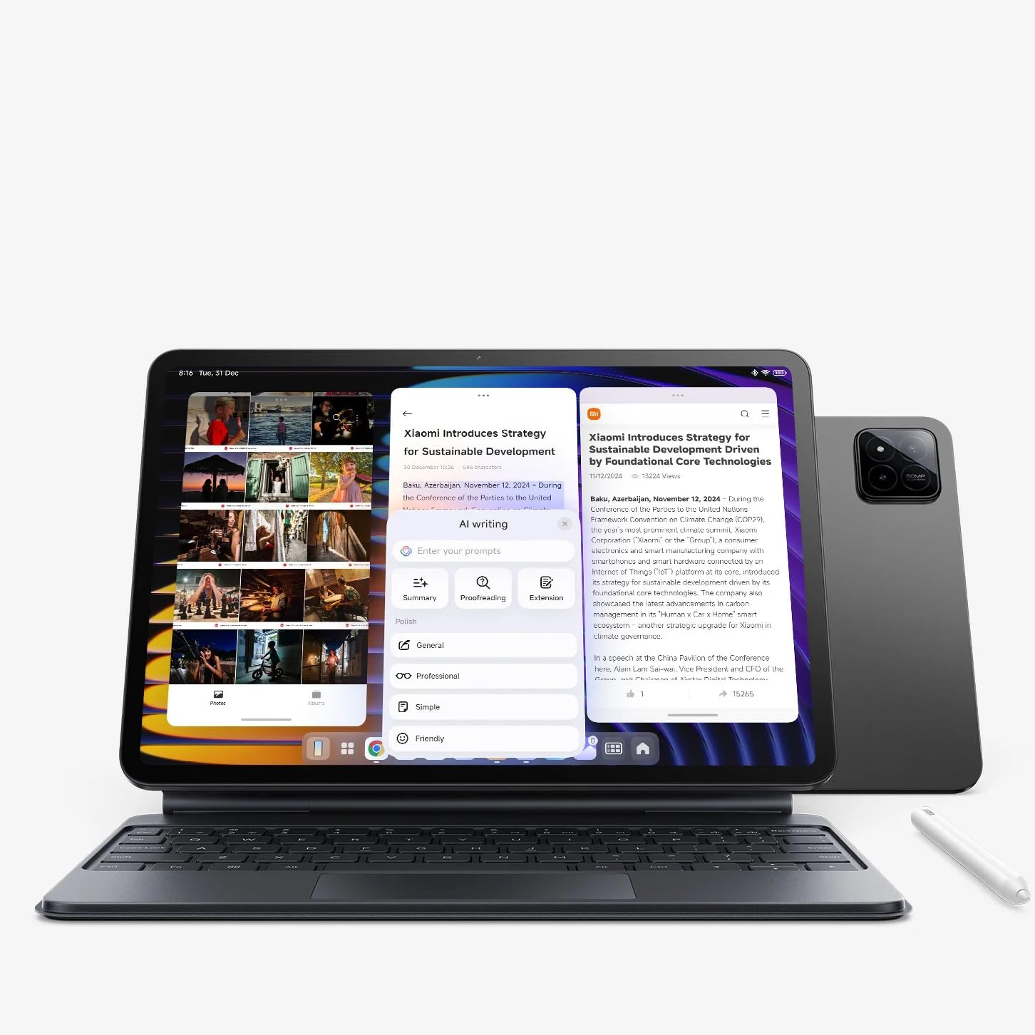 Xiaomi Pad 7 + Tastiera - Tablet 11,2" 3,2K, Grigio