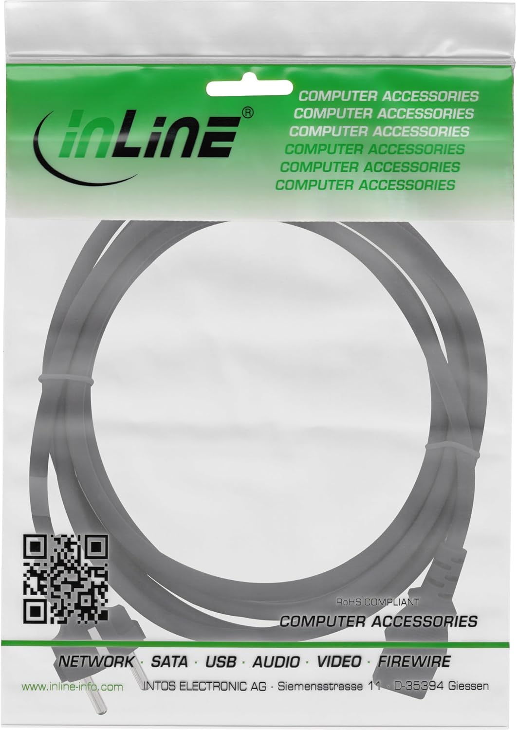 Inline Cavo Alimentazione 1.5m, Nero - immagine 2