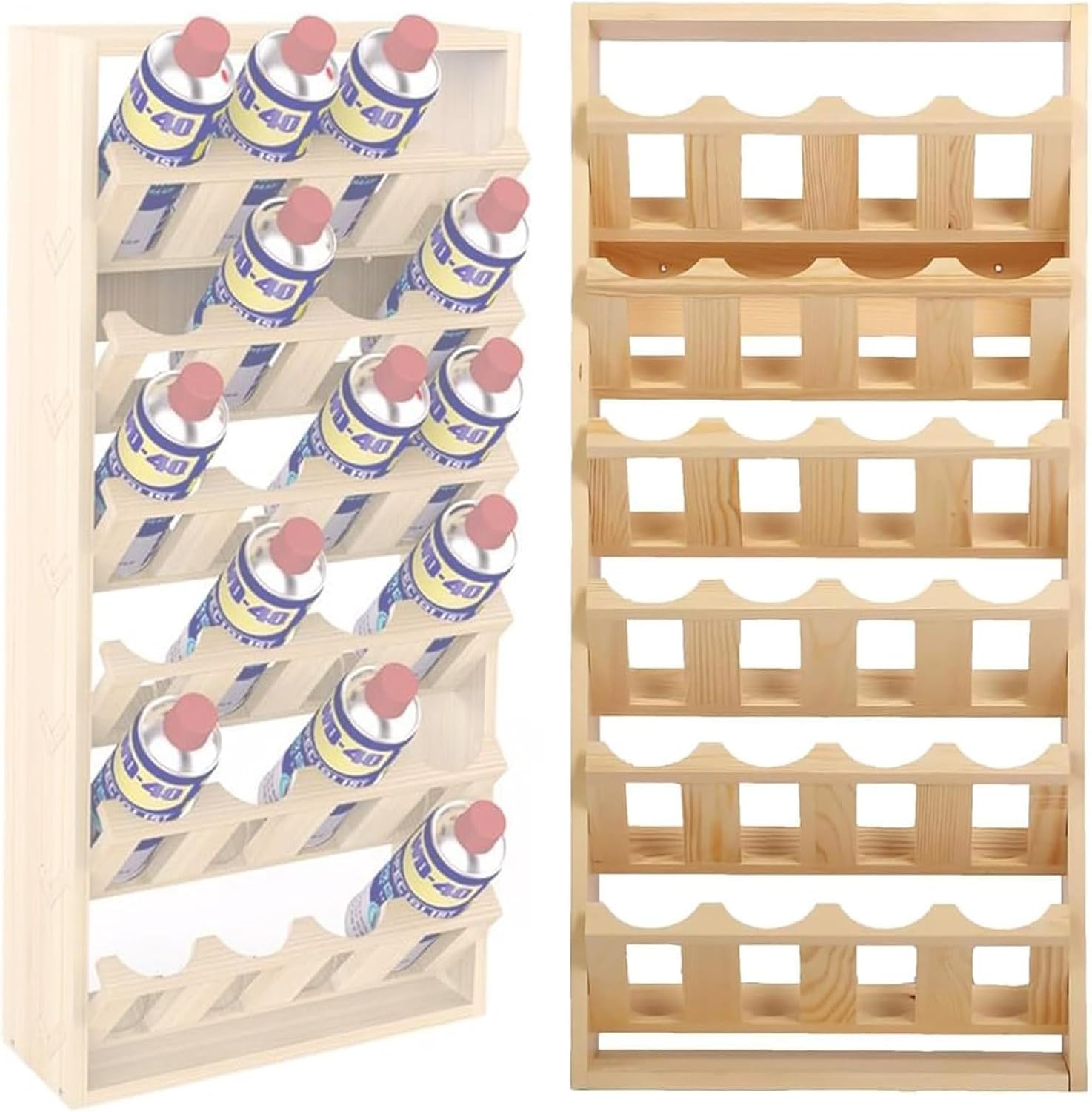 Ybaymy Porta Bombolette Spray in Legno a 6 Livelli