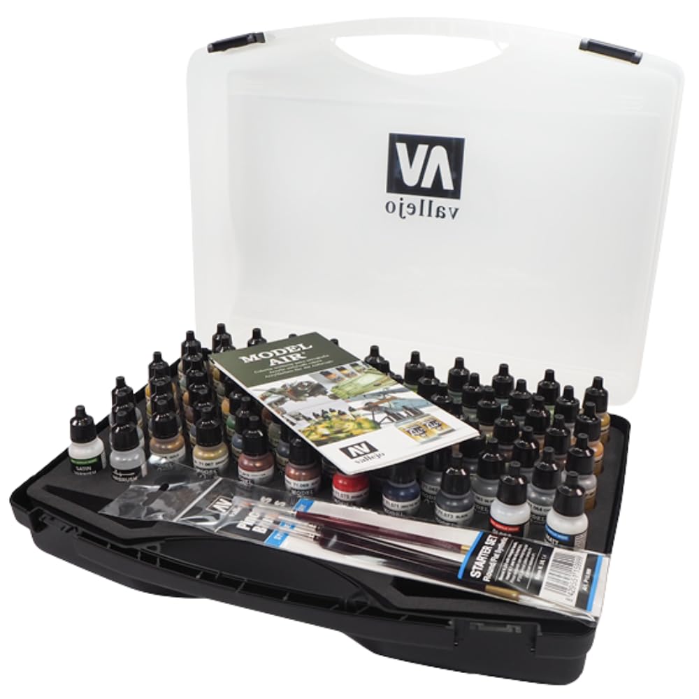 Vallejo Basic Colors Model Air Paint Case, 17 ml