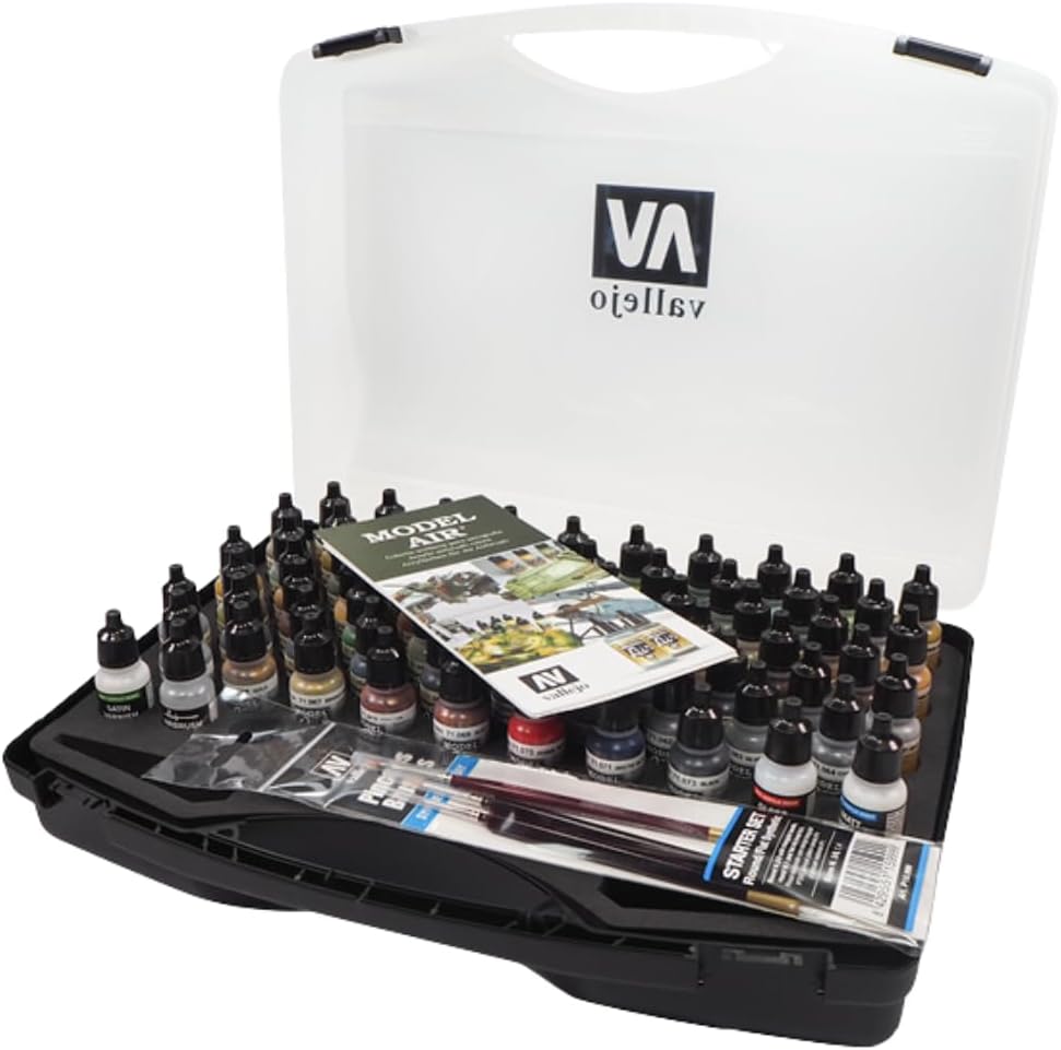 Vallejo Basic Colors Model Air Paint Case, 17 ml - immagine 1