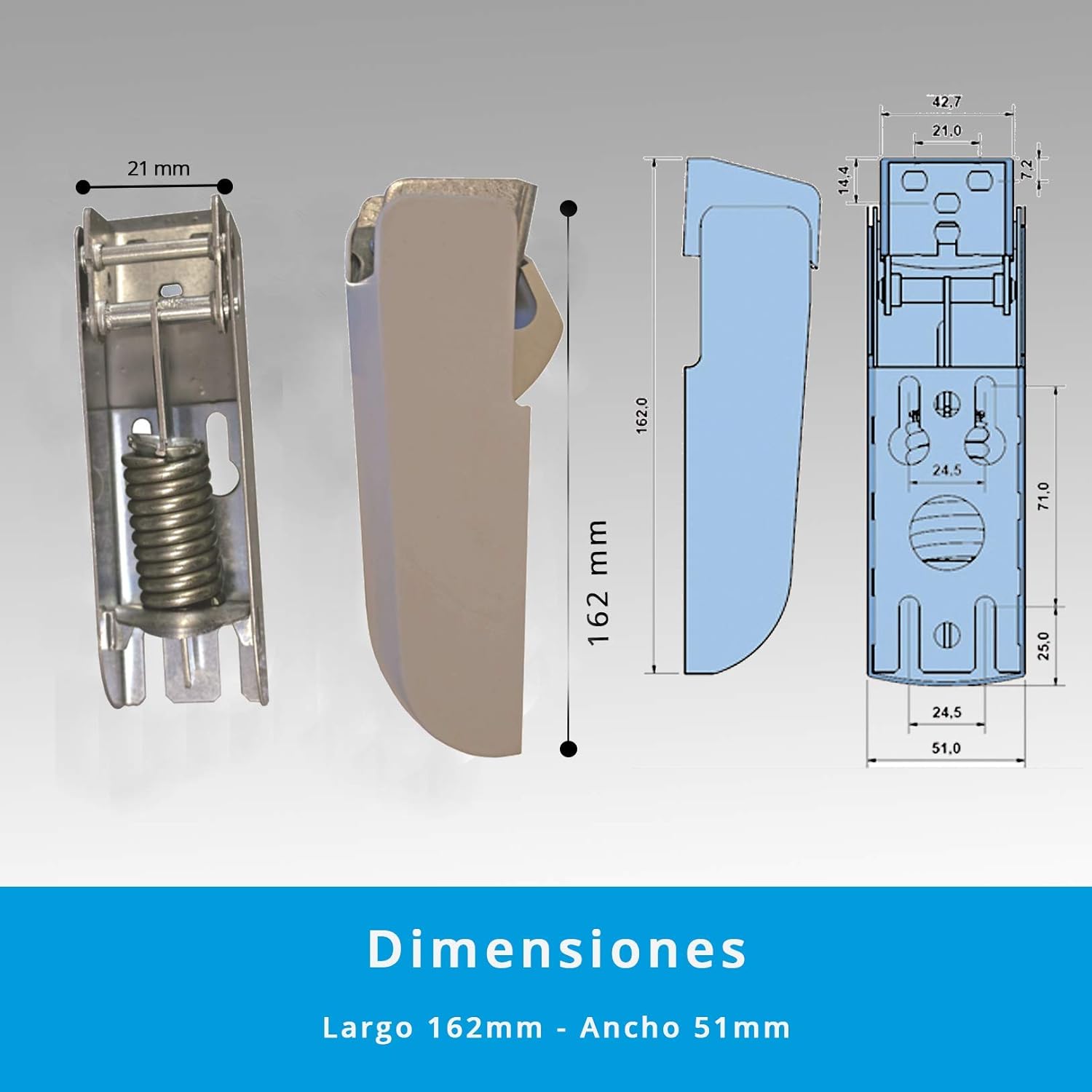 Set 4 Cerniere per Celle Frigorifere Orizzontali - immagine 4