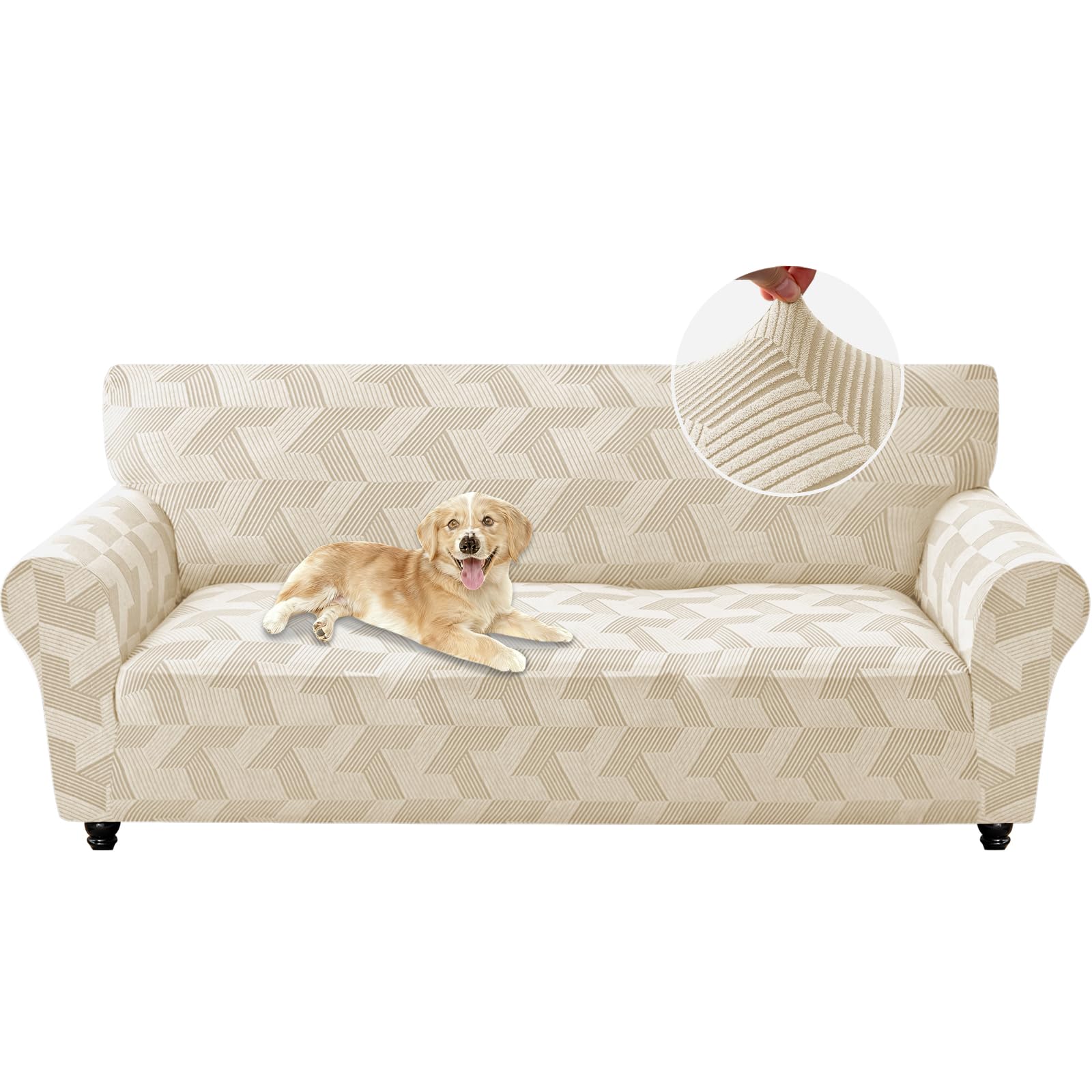 Copridivano Elasticizzato 3 Posti Beige