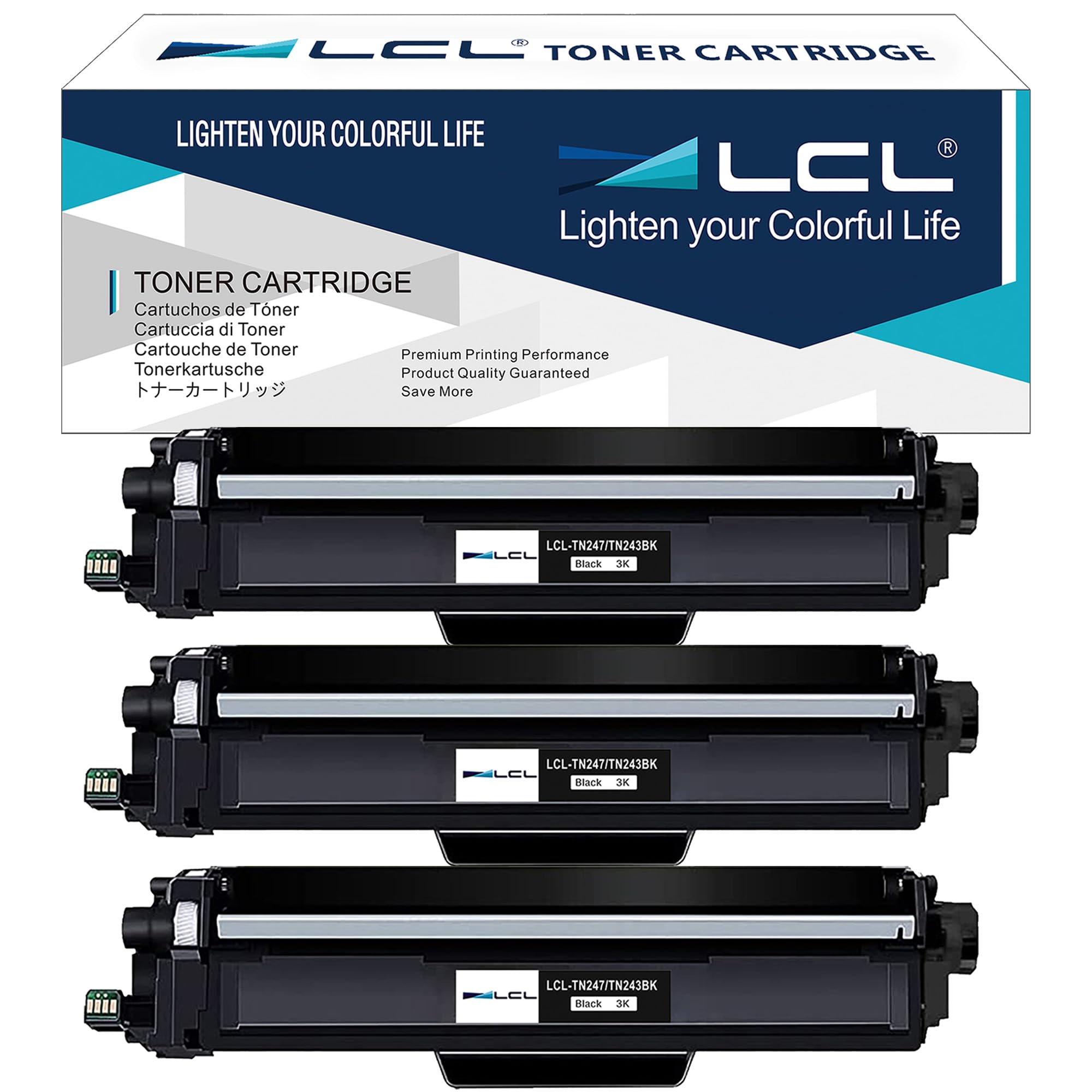 Lcl TN247BK - Cartucce Toner Compatibili (3 Nero)