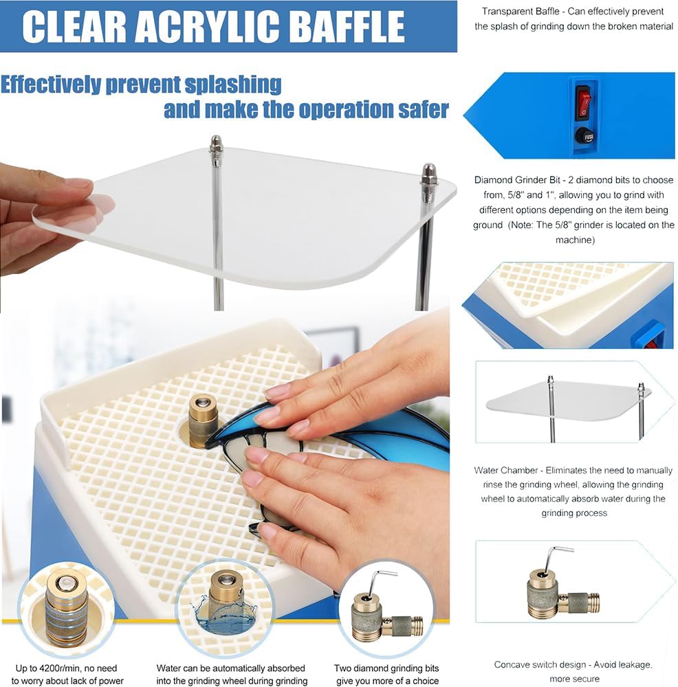 Smerigliatrice per Vetro Portatile 220V 65W - immagine 2