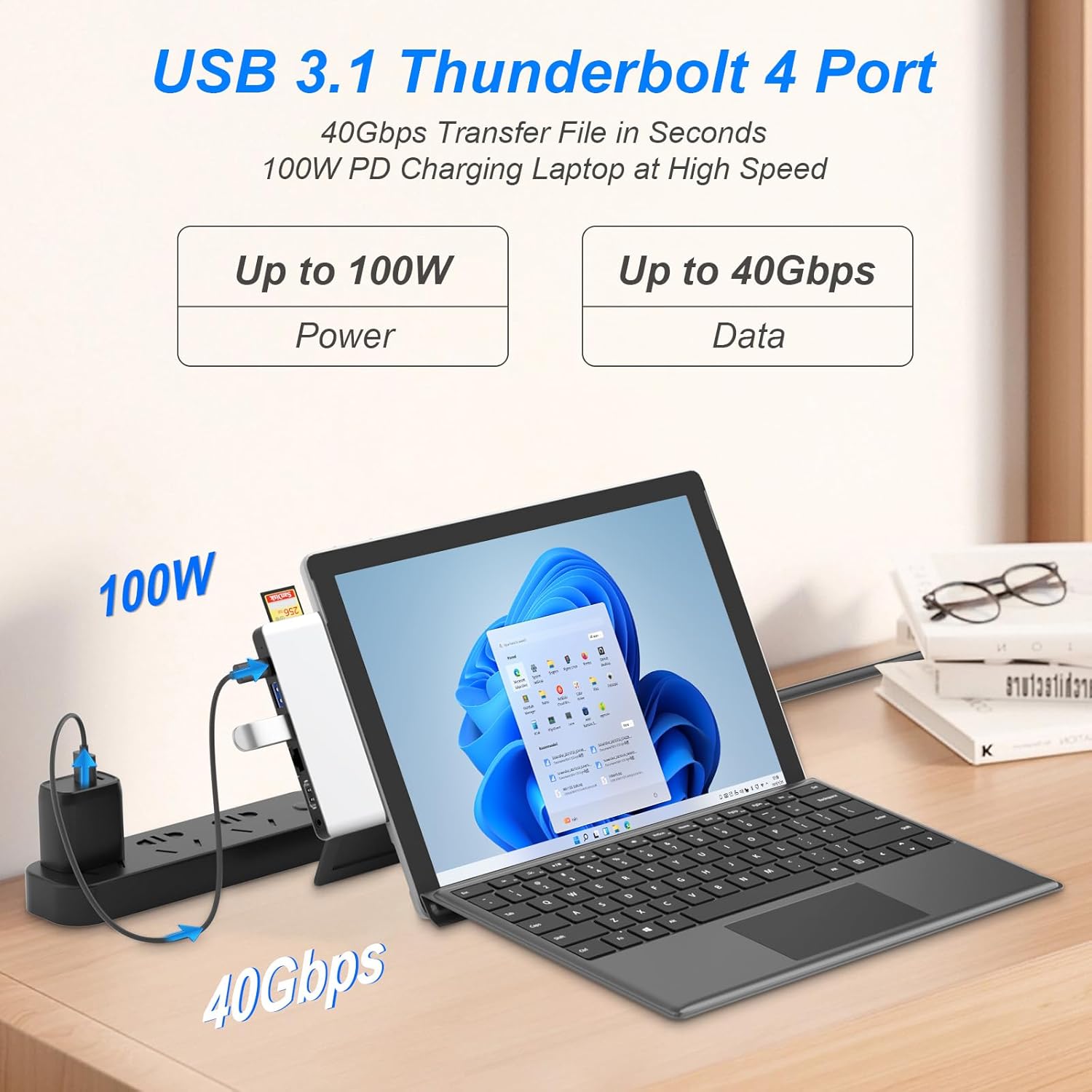 Hub Docking Station per Surface Pro con HDMI 4K - immagine 4