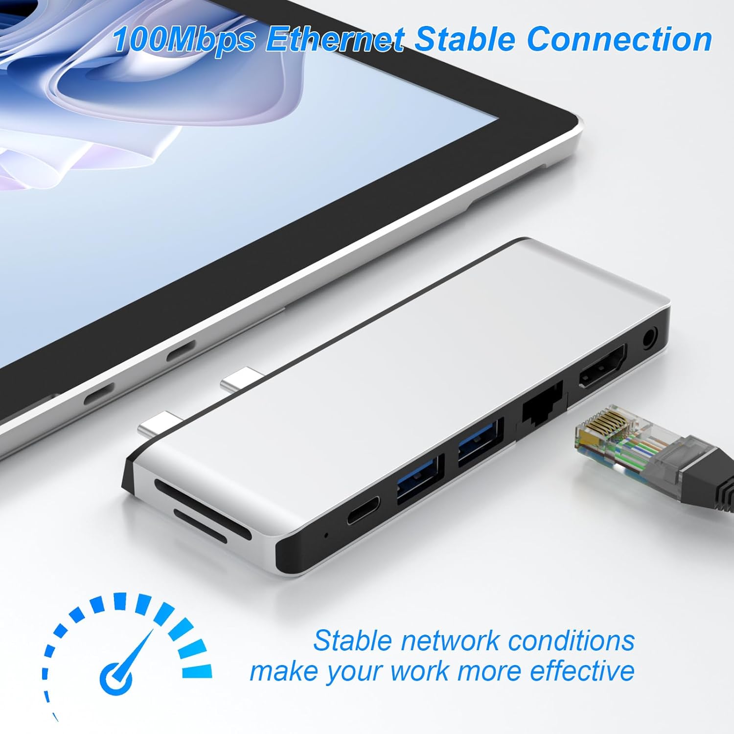 Hub Docking Station per Surface Pro con HDMI 4K - immagine 6