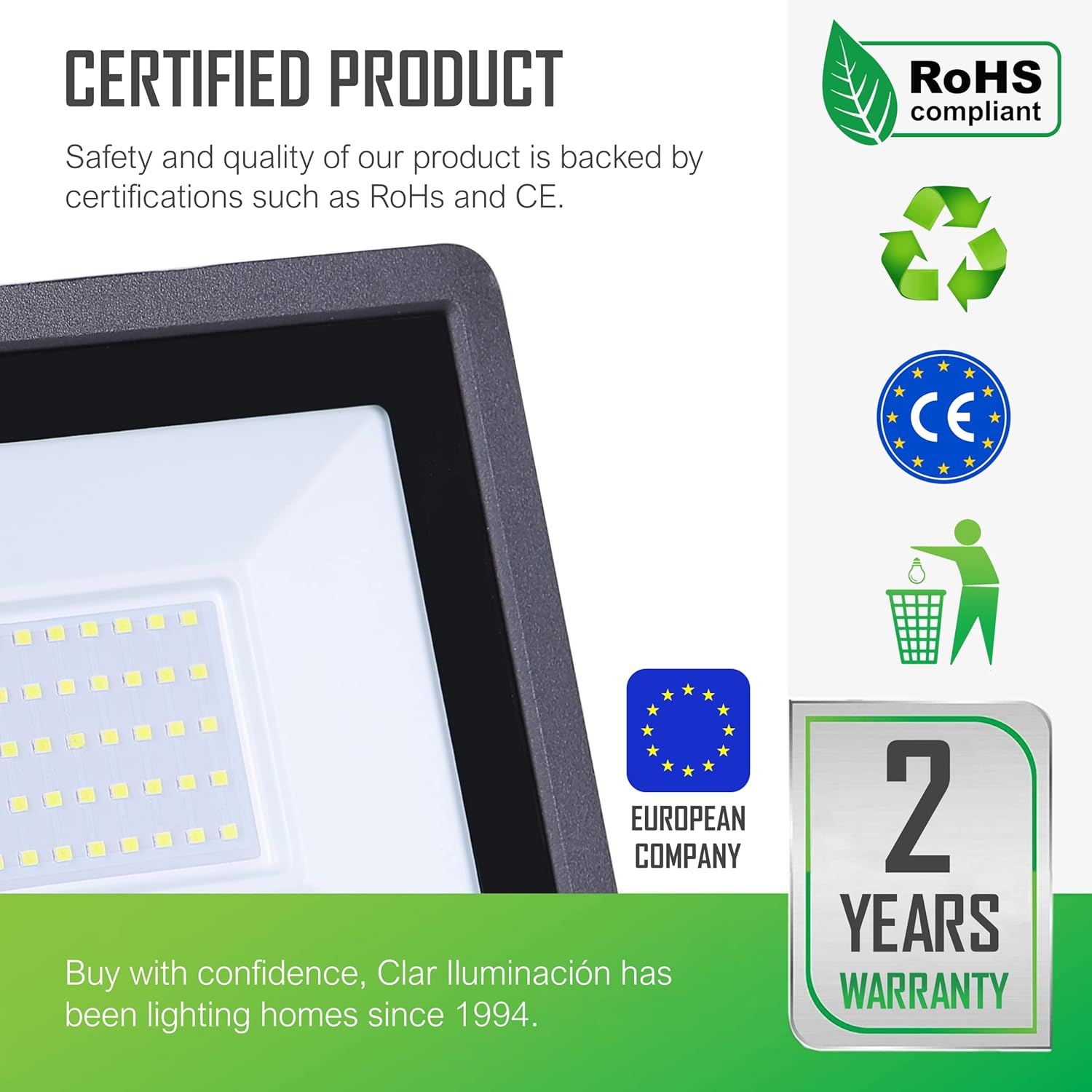 Faretto LED da Esterno 50W (Pack 5) - immagine 3