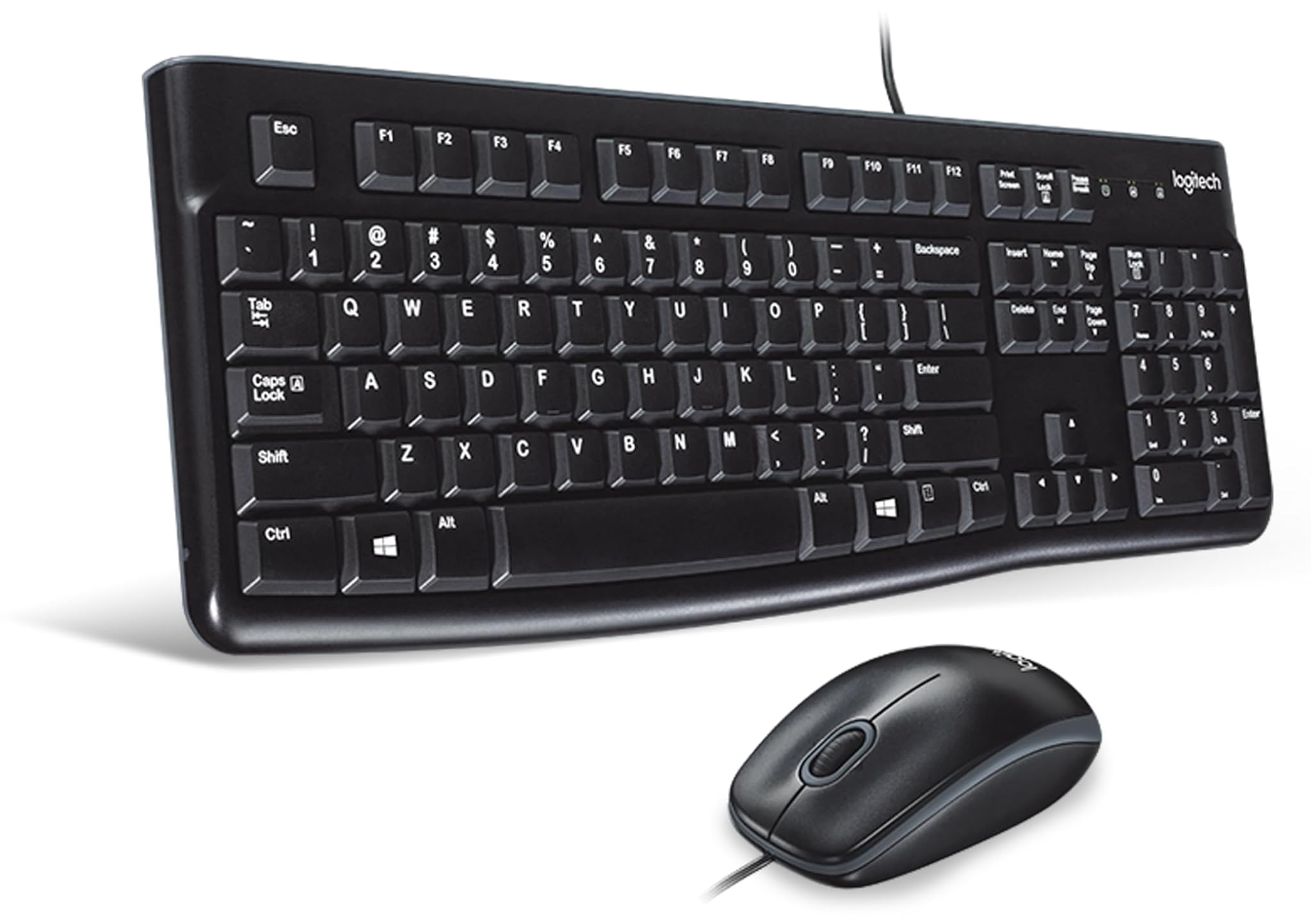 Logitech MK120 Combo Tastiera e Mouse con Filo, Nero