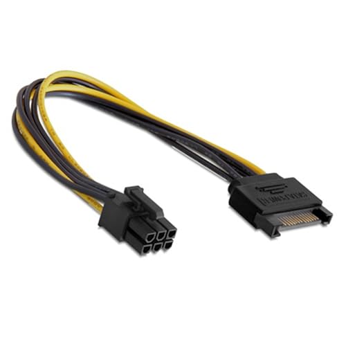 K26S Adattatore Cavo Alimentazione SATA a 6 Pin PCIe 15cm