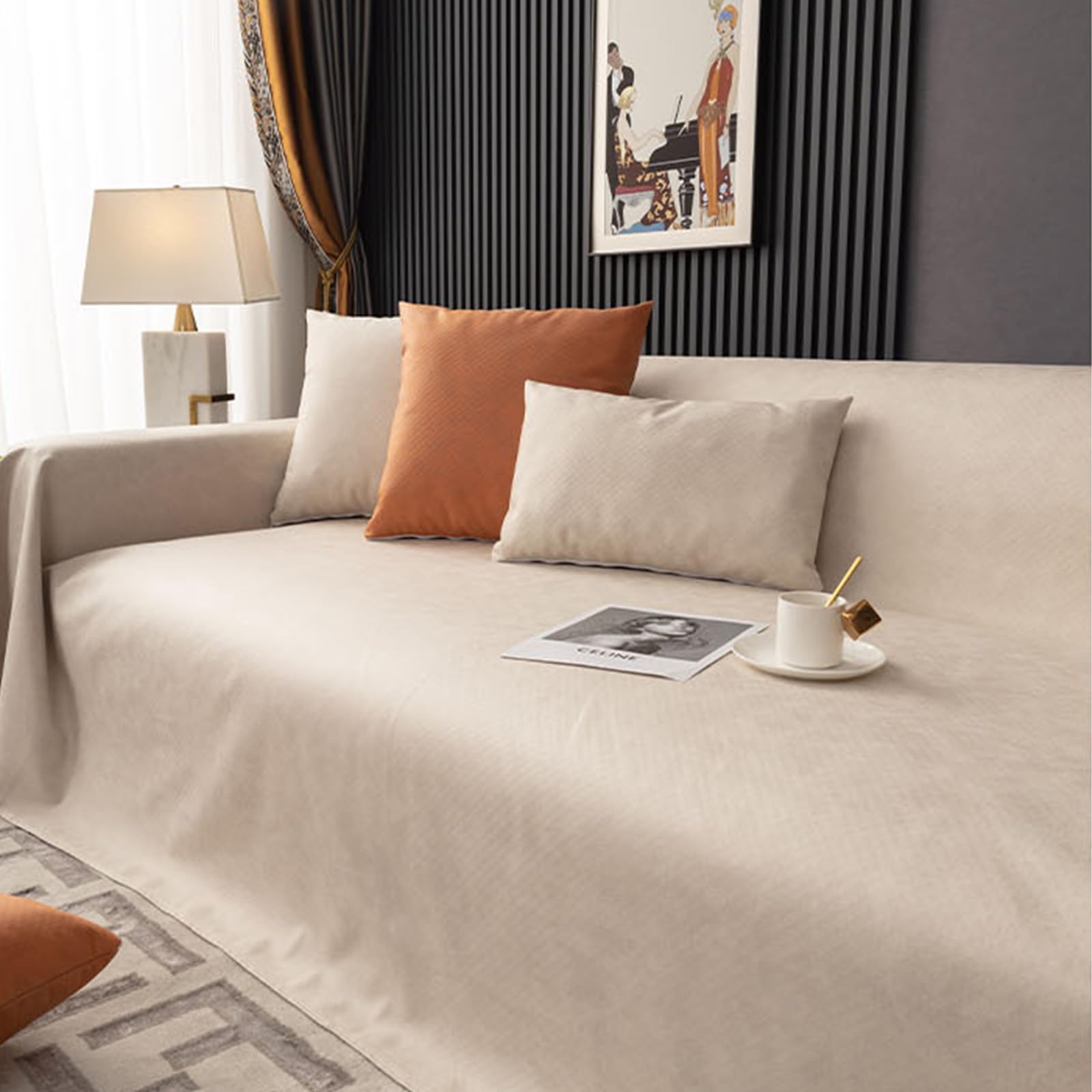 VanderHOME Copridivano Impermeabile Antiscivolo 210x400cm