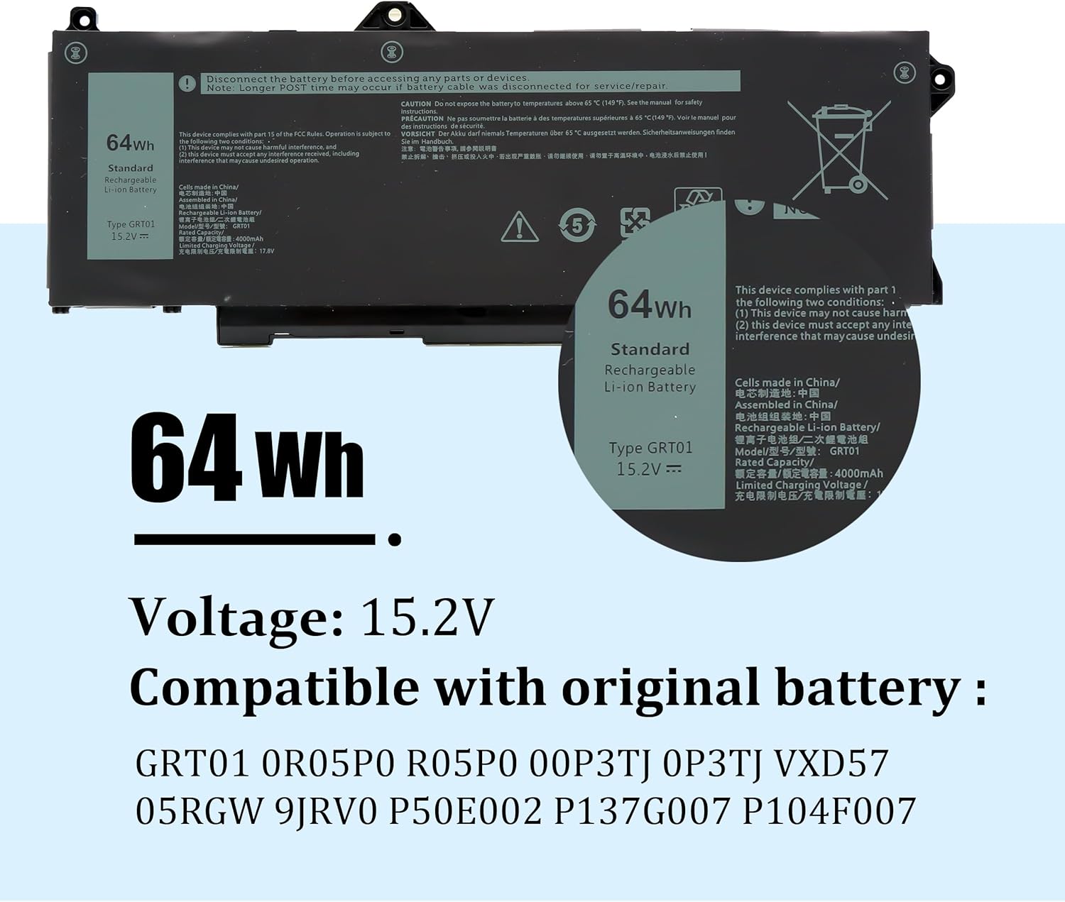 Blesys GRT01 Batteria per Dell Latitude e Precision - immagine 2