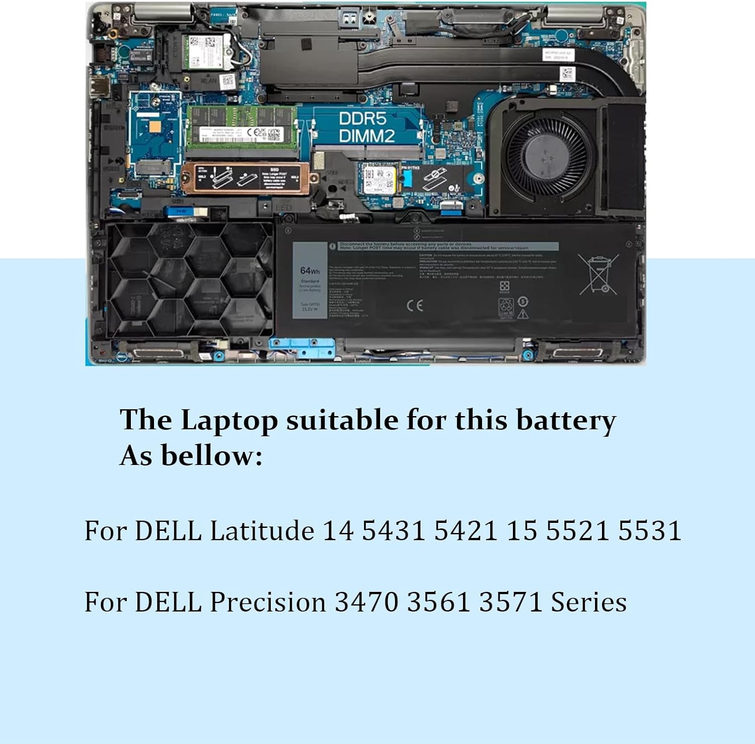 Blesys GRT01 Batteria per Dell Latitude e Precision - immagine 3