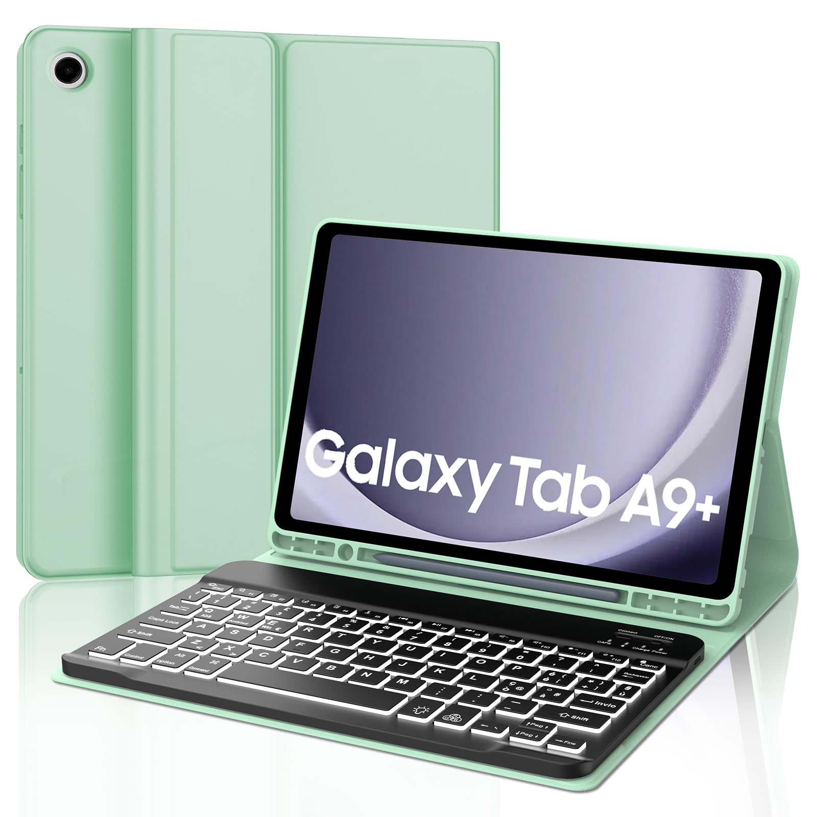 Jademall Custodia Tastiera QWERTY Italiana per Samsung Tab A9+