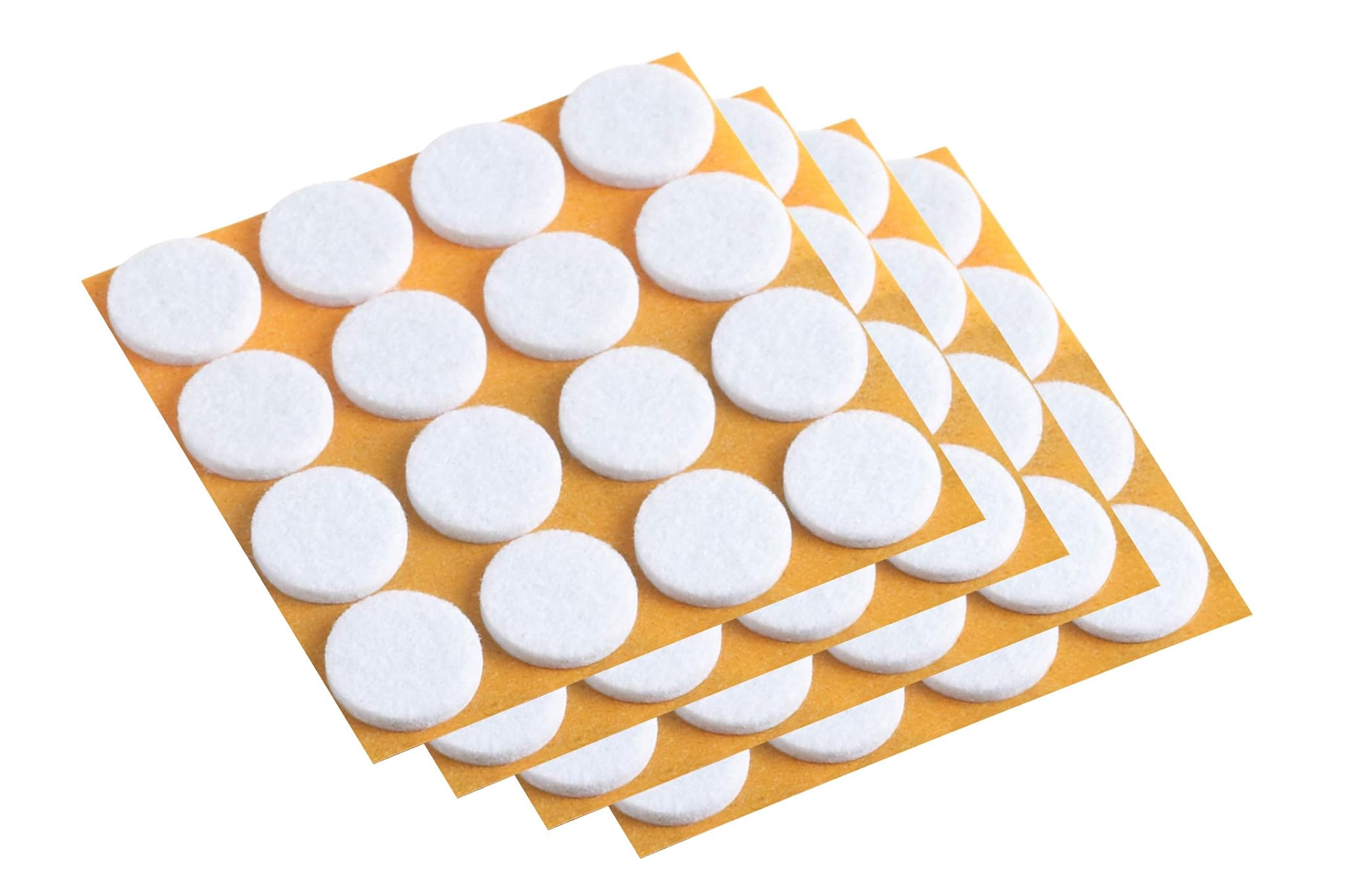 Meister, 645076, Autoadesiva feltrini, diametro 22 mm, 80 pezzi, bianco