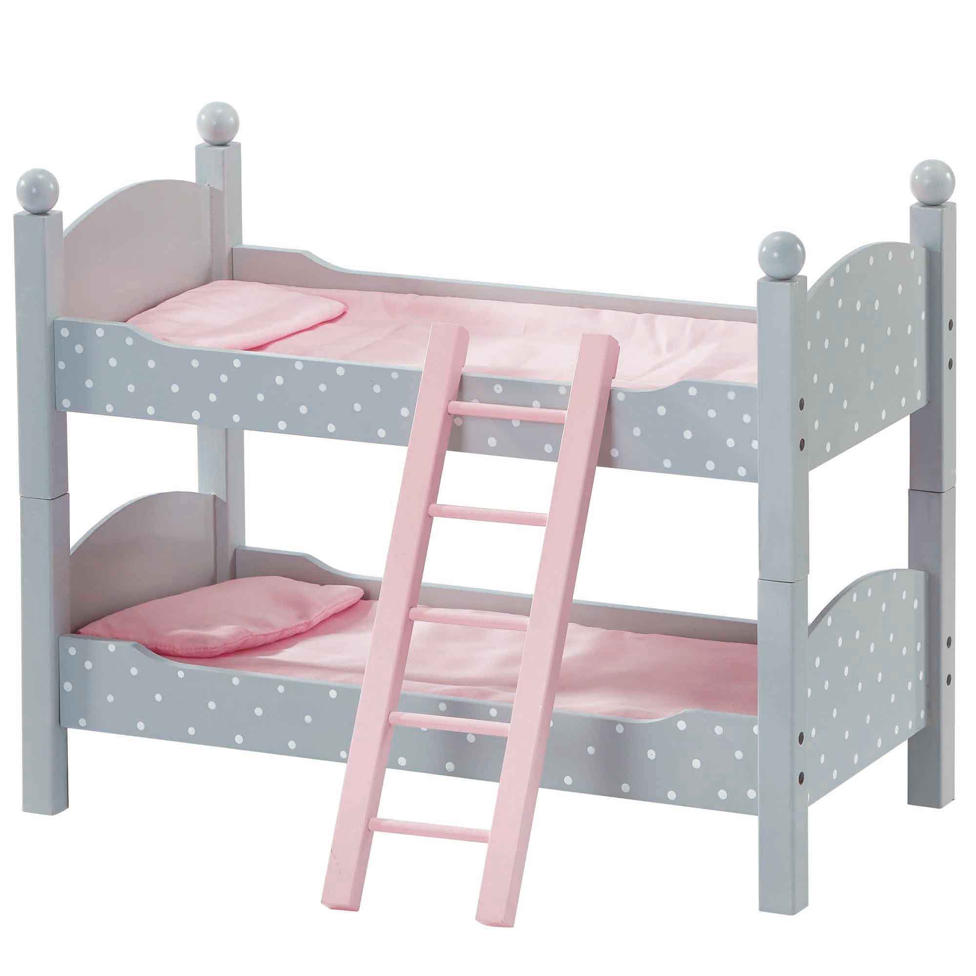 Letto a Castello Legno Mobili Bambole 45 cm Gioco Ruolo Olivia's World TD-0095AG