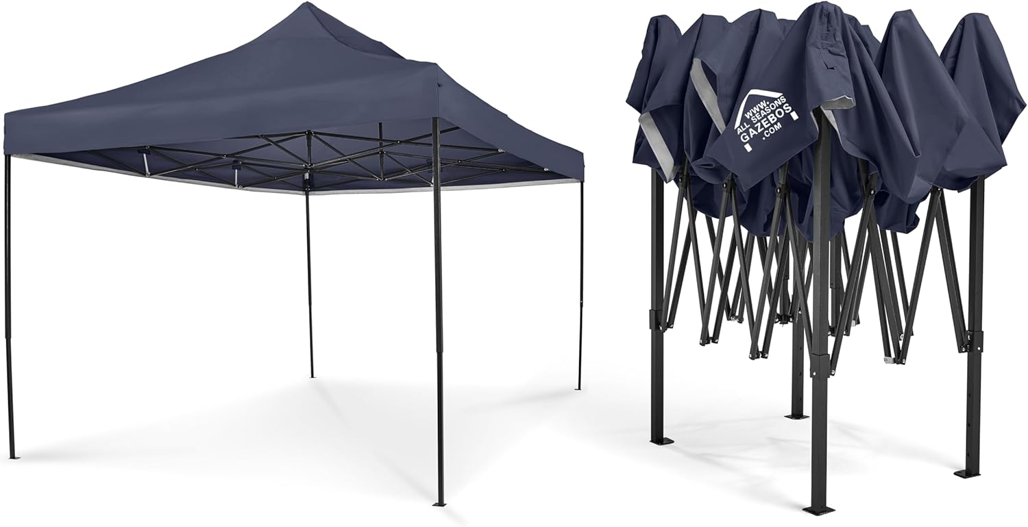 All Seasons Gazebos Gazebo pop-up 3x4.5m completamente impermeabil - Blu Navy - immagine 5