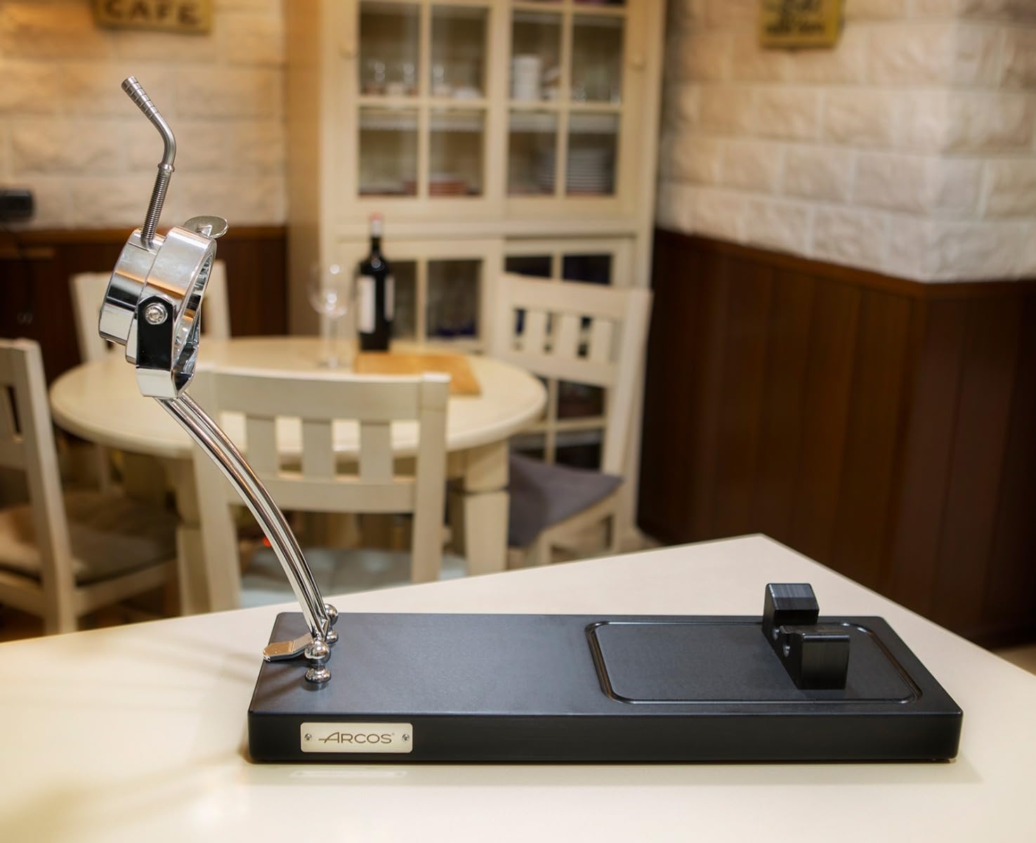 Arcos Porta Prosciutto in Polietilene e Acciaio Inox, Nero - immagine 2