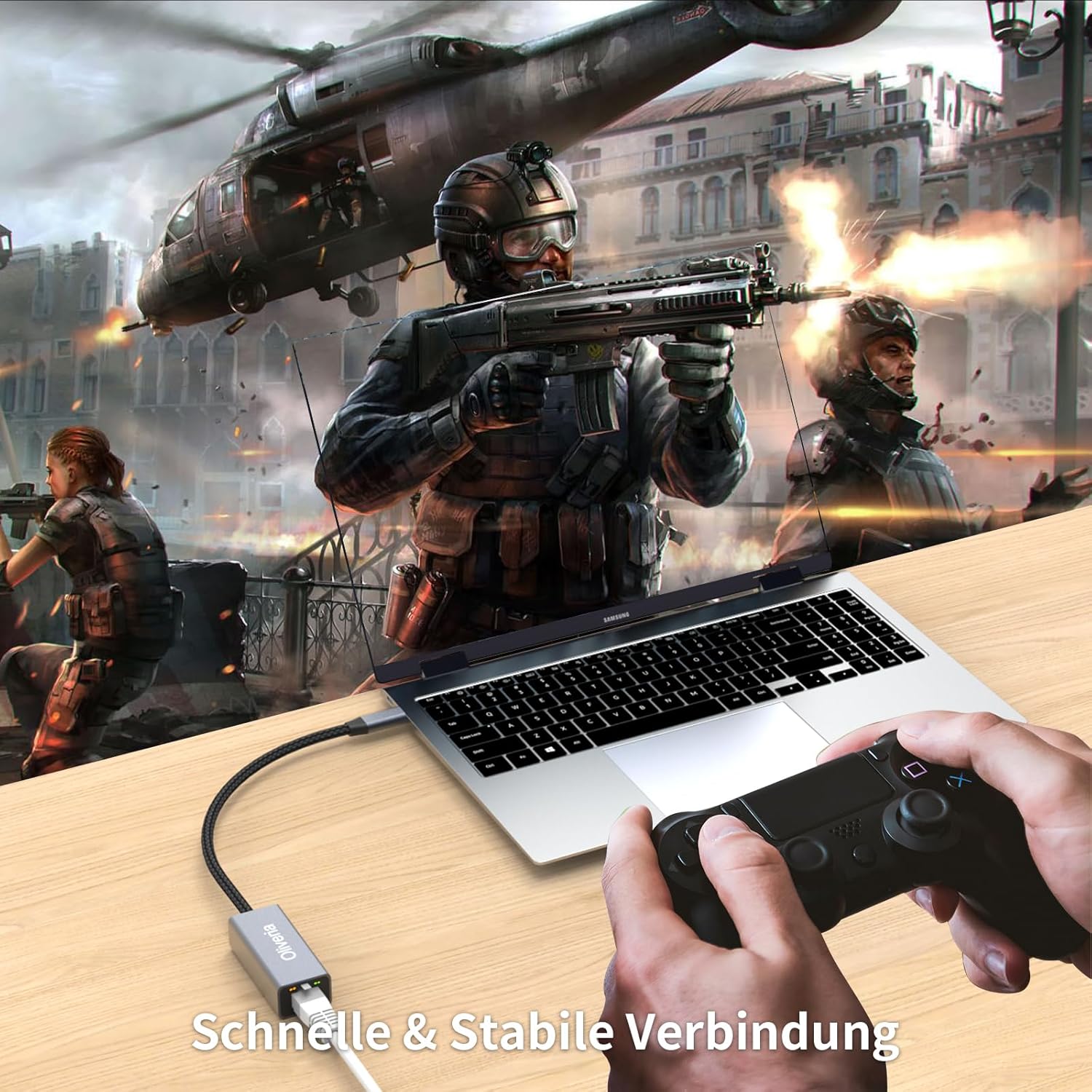 Oliveria Adattatore USB C a Ethernet RJ45 Gigabit LAN - immagine 3