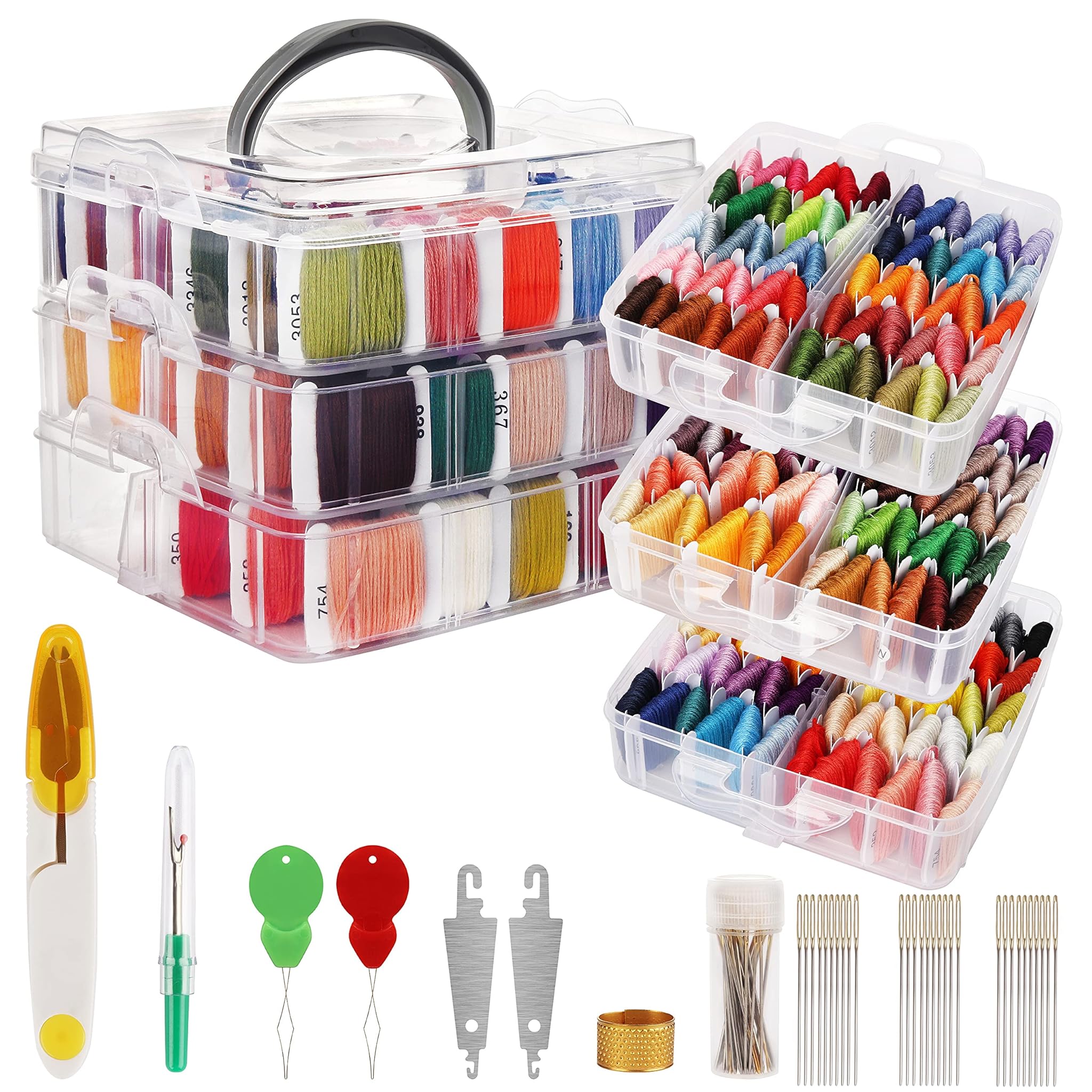Handi Stitch Set Ricamo 187pz con Scatola a 3 Livelli