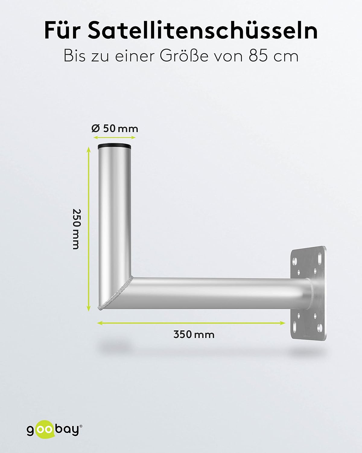Goobay 60503 Sat - Supporto da Parete per Balcone - immagine 3