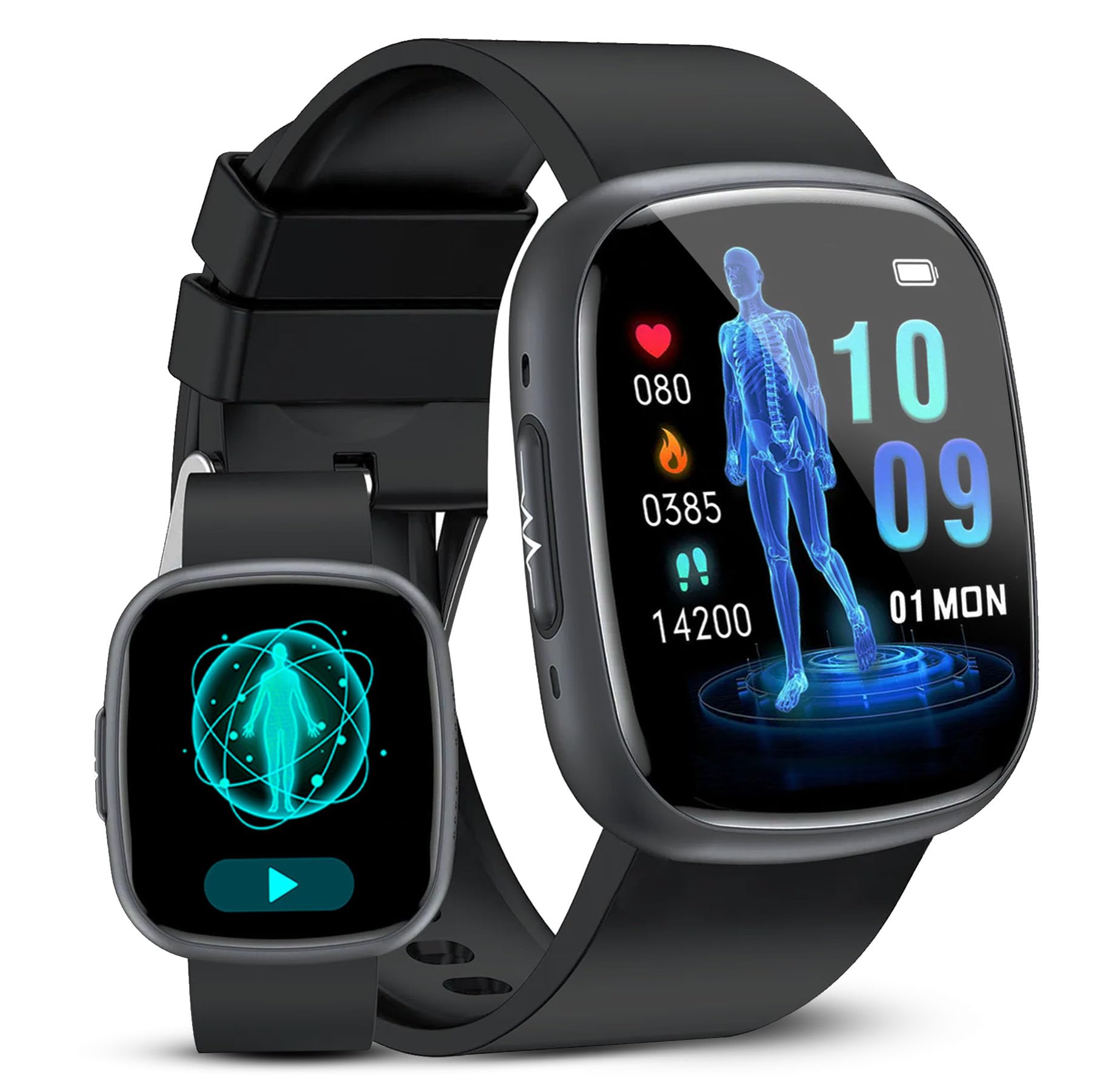IA Smartwatch Uomo Donna 1.72" con ECG+HRV/IMC