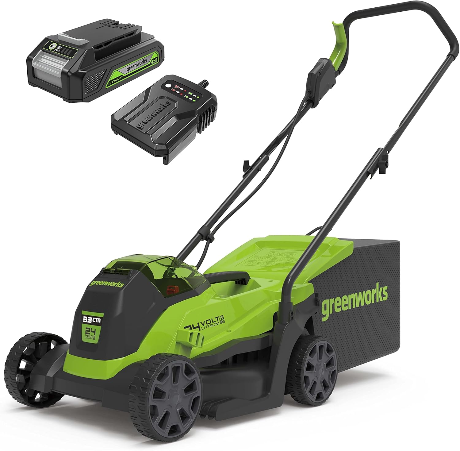 Greenworks 24V Tagliaerba a Batteria Brushless 33cm