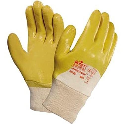 Ansell Nitrotough N230Y Guanto Oleorepellente, Giallo, Tg 9