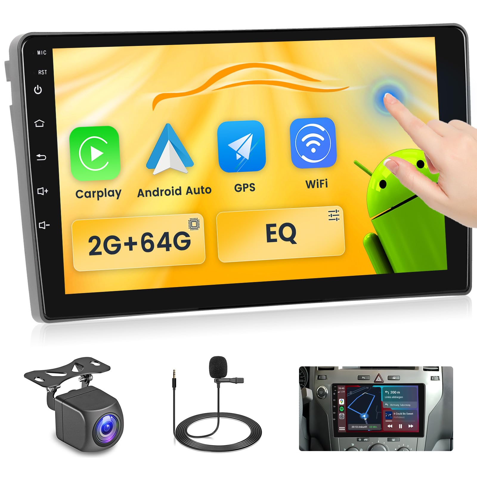 Fuluku Autoradio Android 9'' per Opel Astra H/Zafira B