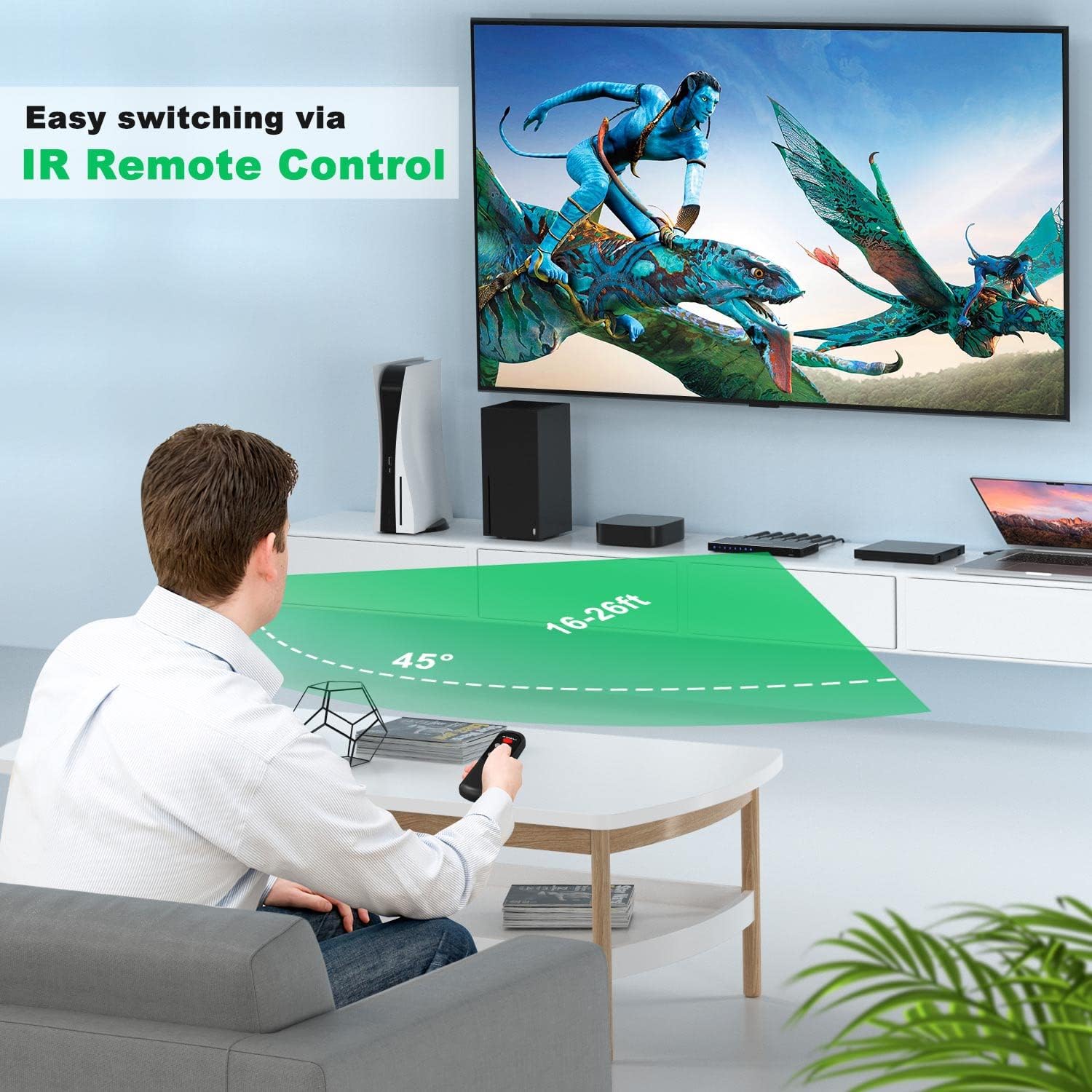 Avidgram Switch HDMI 2.1 8K 60Hz 5 In 1 Out - immagine 3