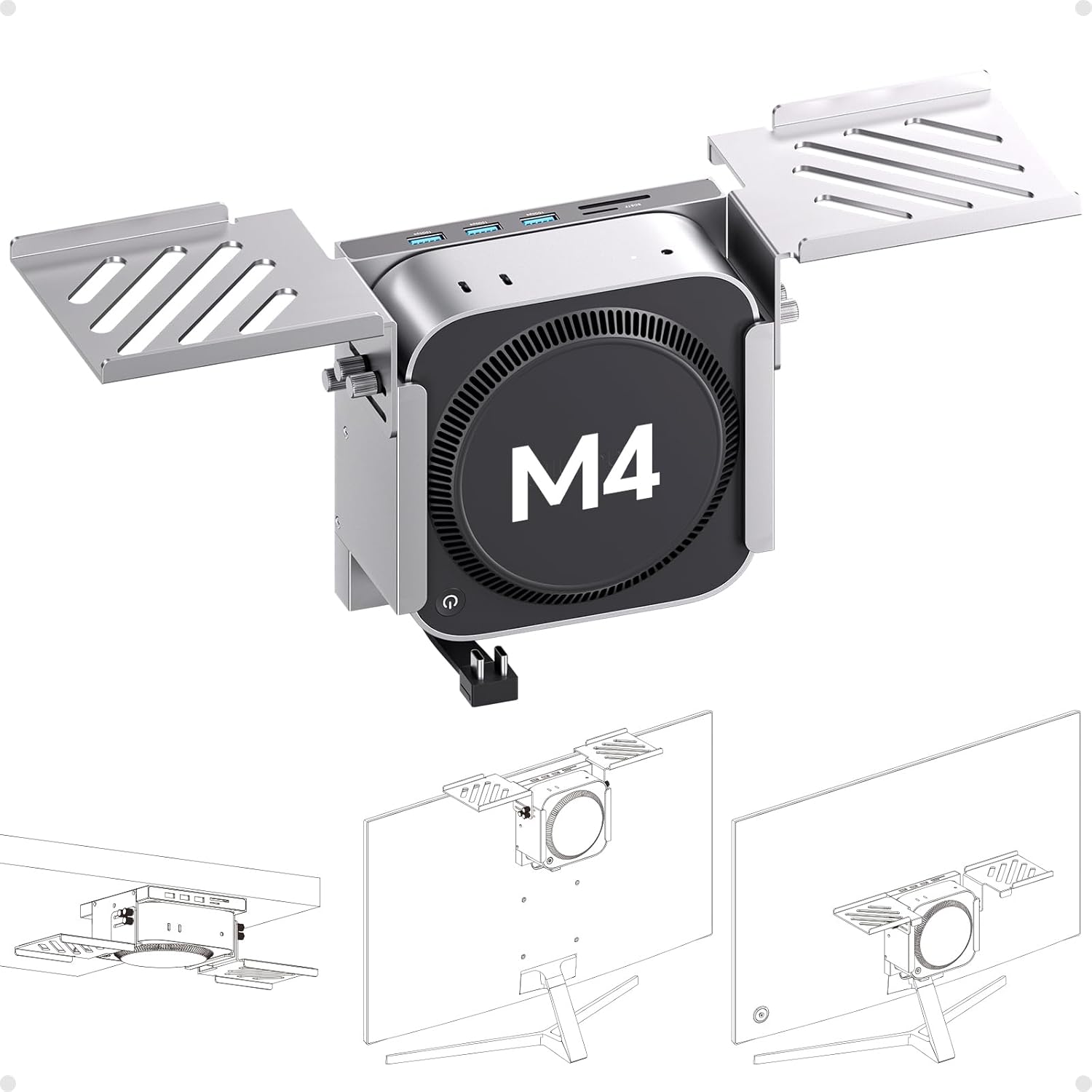 Mac mini M4 Dock & Stand con Alloggiamento SSD M.2 NVMe - immagine 1