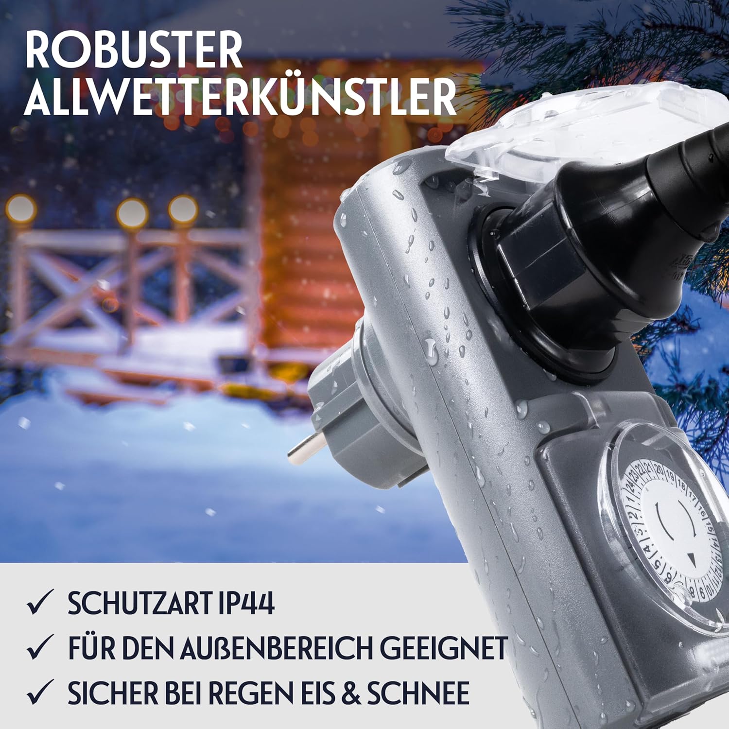 Menz Timer per Esterni - Meccanico IP44 - immagine 2