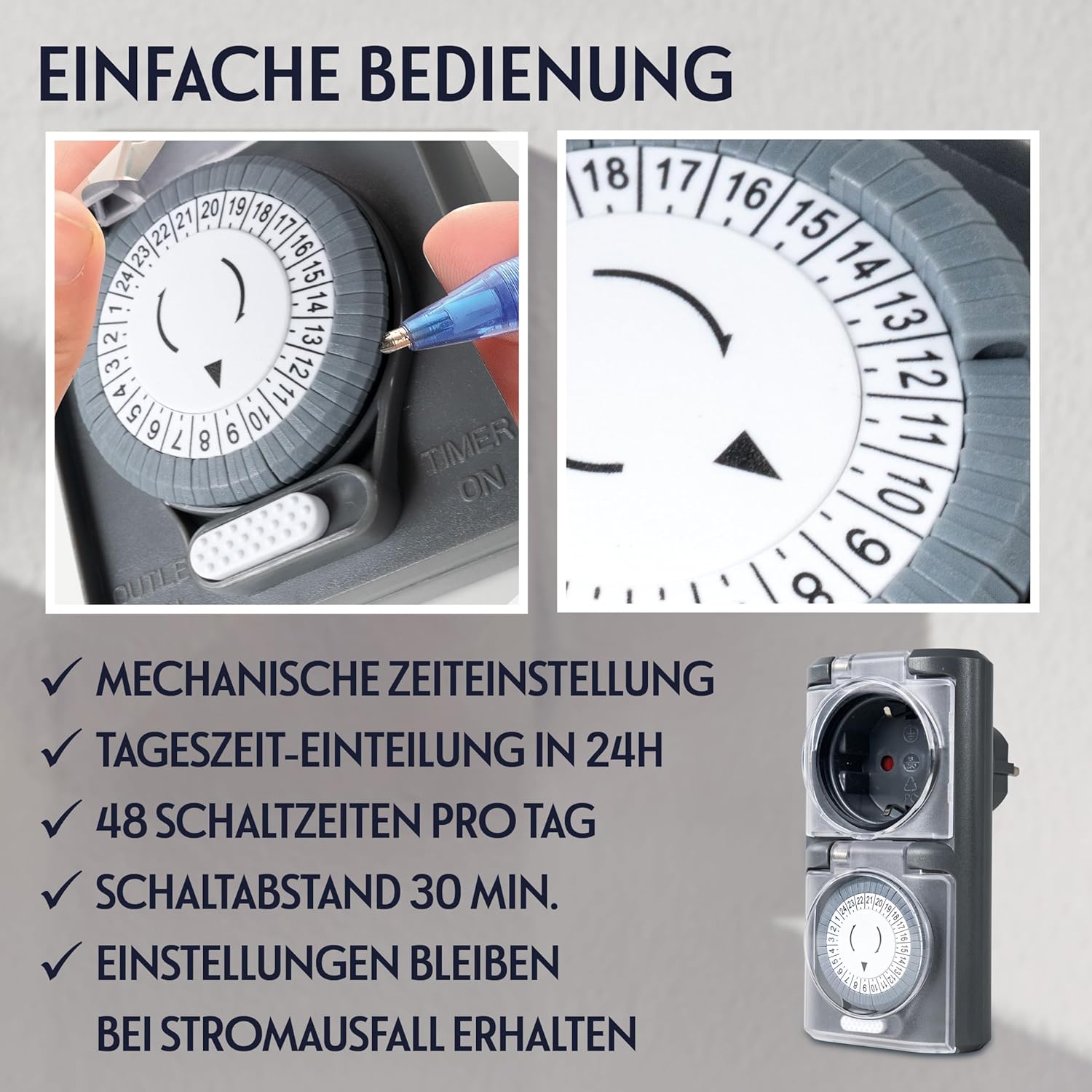 Menz Timer per Esterni - Meccanico IP44 - immagine 3