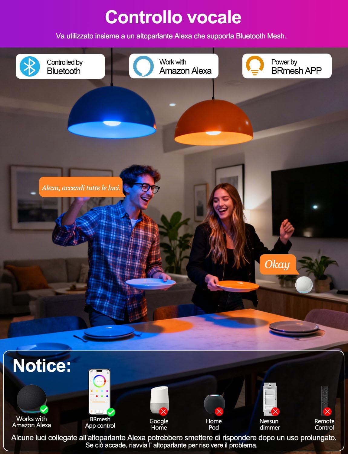 Ilc Lampadine Alexa Smart LED E27 12W (4 pezzi) - immagine 3