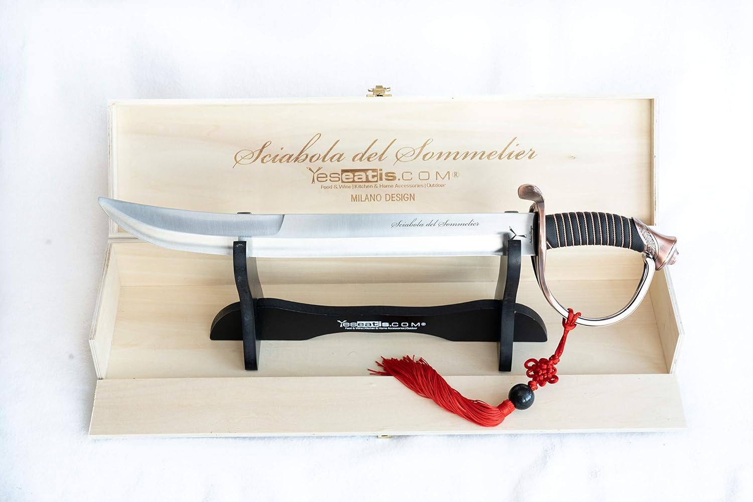 Yeseatis - Sciabola del Sommelier con Cassetta in Legno - immagine 8