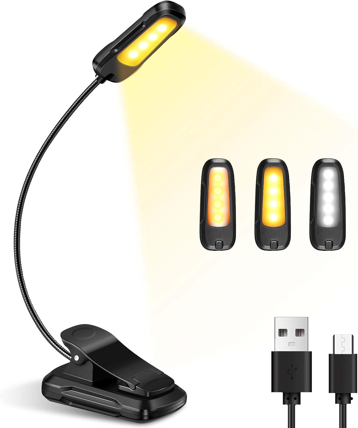 Diboniur Luce Pinza 9 LED USB Ricaricabile - immagine 1