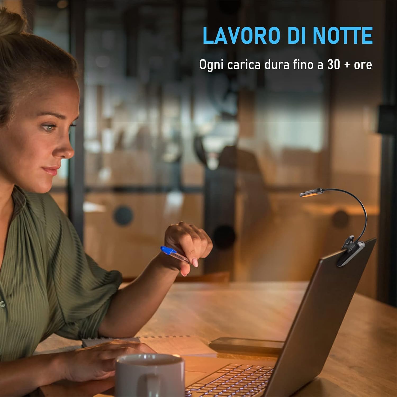 Diboniur Luce Pinza 9 LED USB Ricaricabile - immagine 6