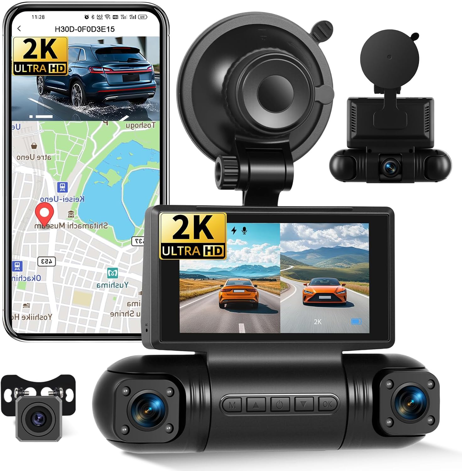 Dash Cam Auto 2K con WiFi e Grandangolo 150° - immagine 1