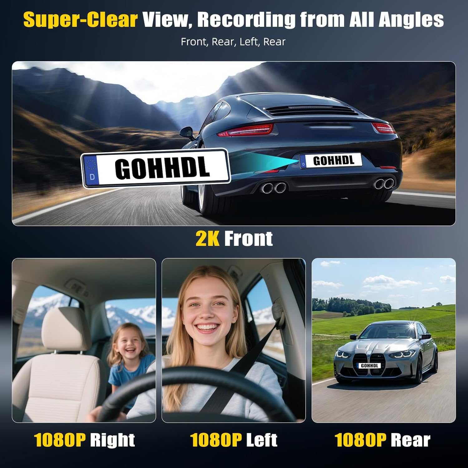 Dash Cam Auto 2K con WiFi e Grandangolo 150° - immagine 2