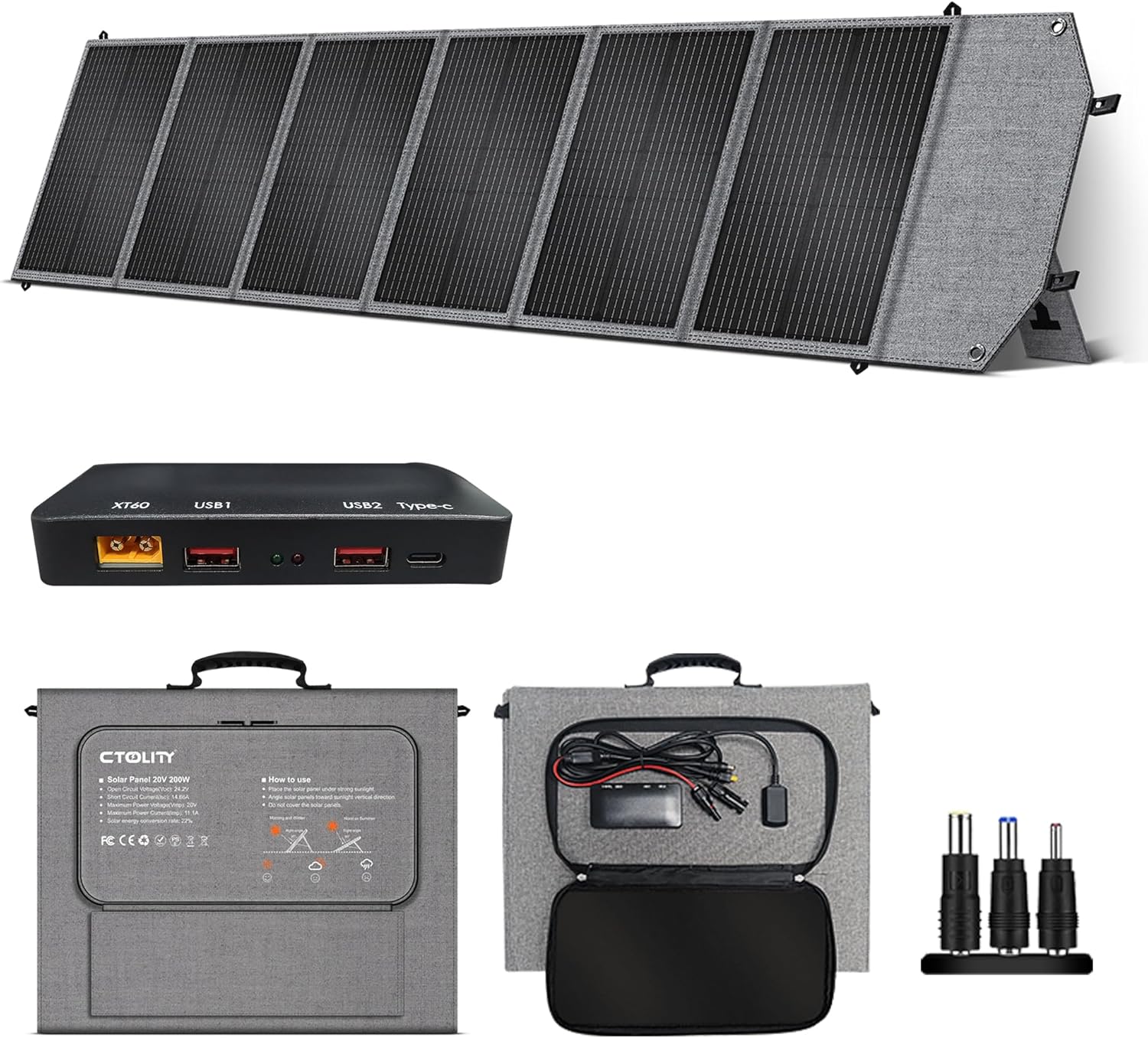 Pannello Solare PET Portatile 200W Pieghevole - immagine 1