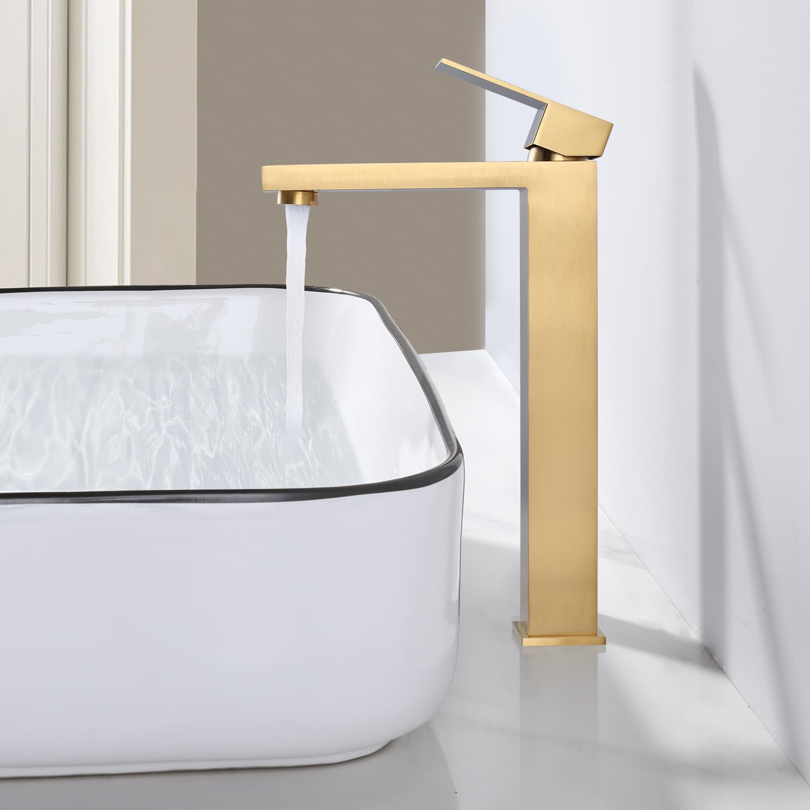 Arcora Rubinetto per Lavabo in Acciaio Inox 304, Oro
