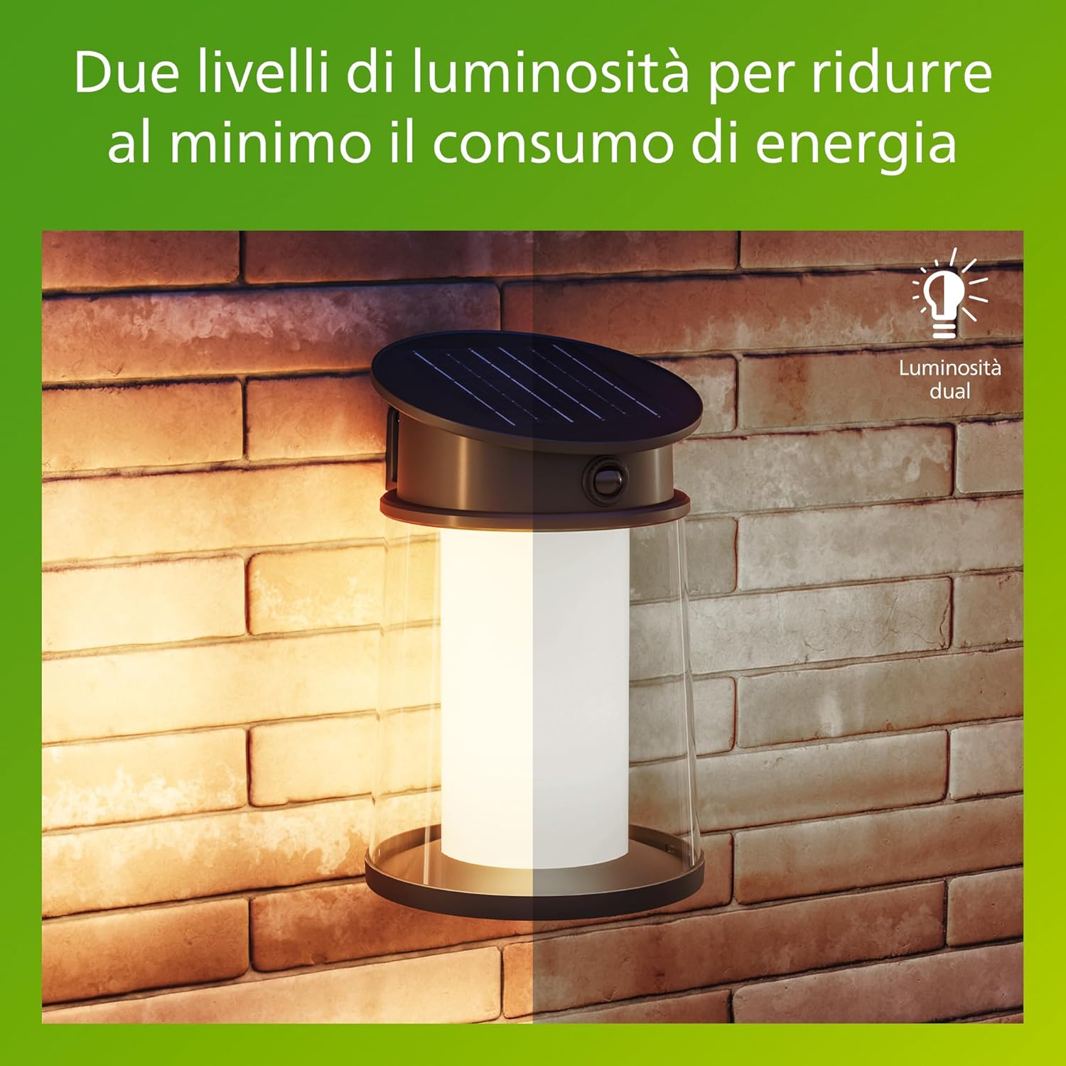 Philips Juda Lampada Solare da Parete UltraEfficient, Nera - immagine 7
