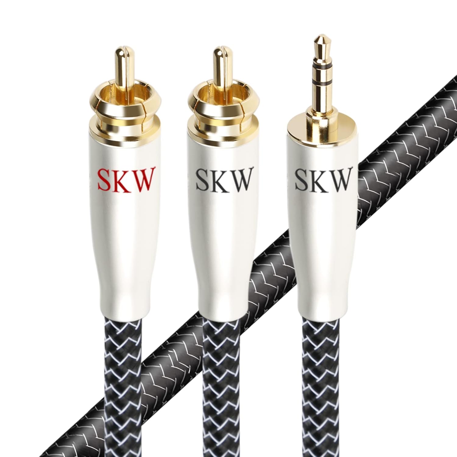 Skw Cavo Jack a RCA 3,5mm - 2RCA Audio Splitter Y 3m - immagine 1