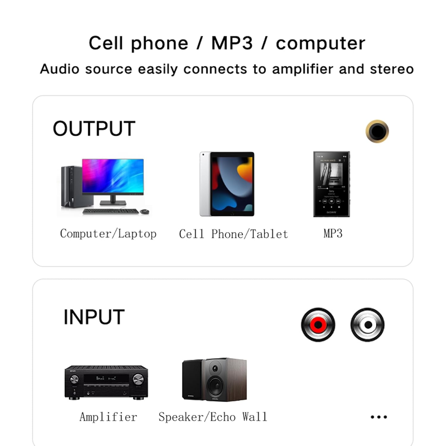 Skw Cavo Jack a RCA 3,5mm - 2RCA Audio Splitter Y 3m - immagine 6