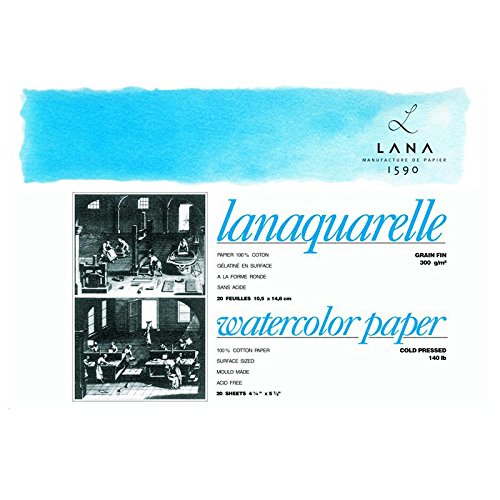 lanaquarelle Block Matt 300?G/M? 23?x 31?cm? ?20?fogli