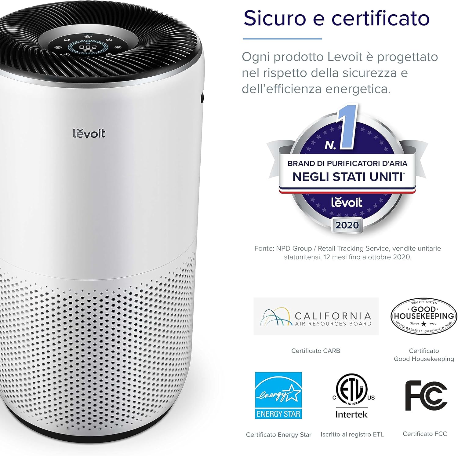 Levoit Purificatore d'Aria Smart con APP e ALEXA - immagine 9