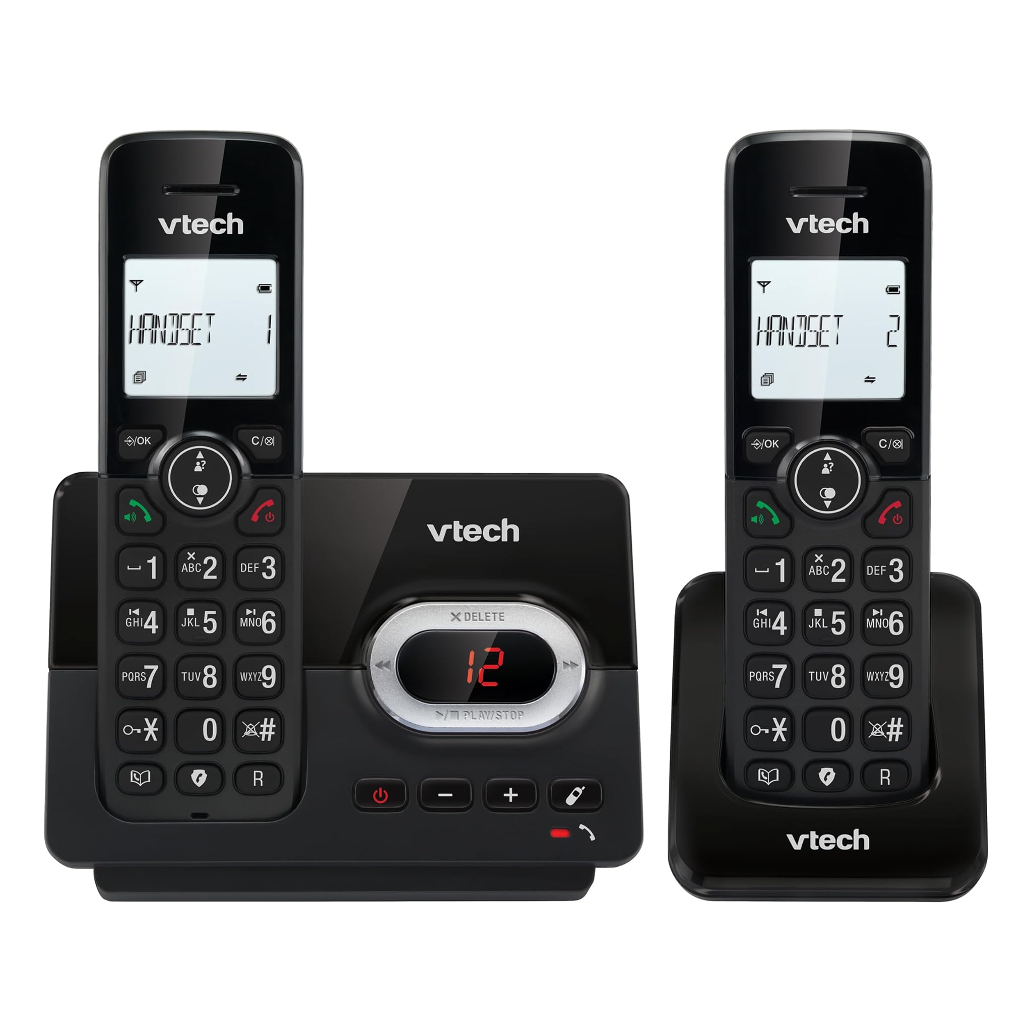 Vtech CS2051 Telefono senza fili con 2 combinati, Nero