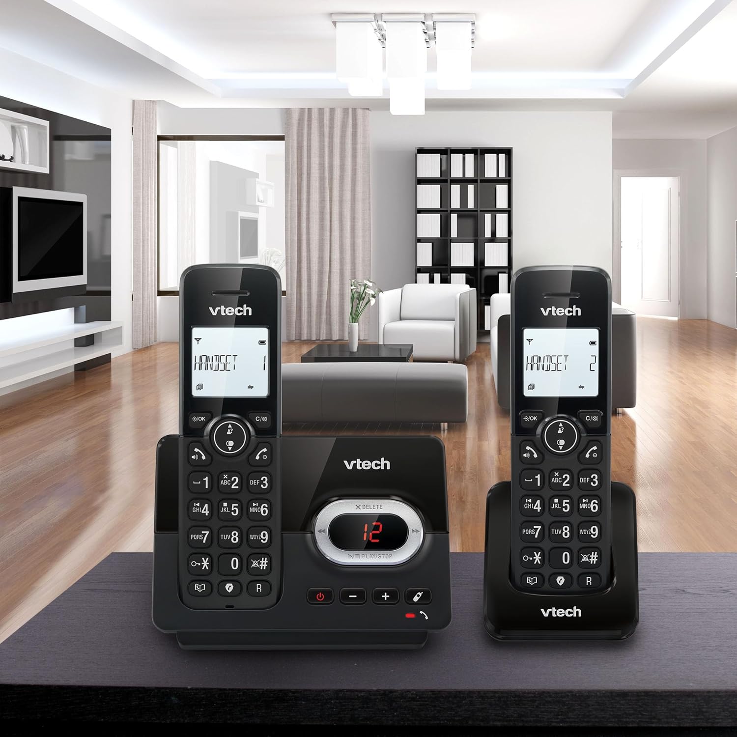 Vtech CS2051 Telefono senza fili con 2 combinati, Nero - immagine 3