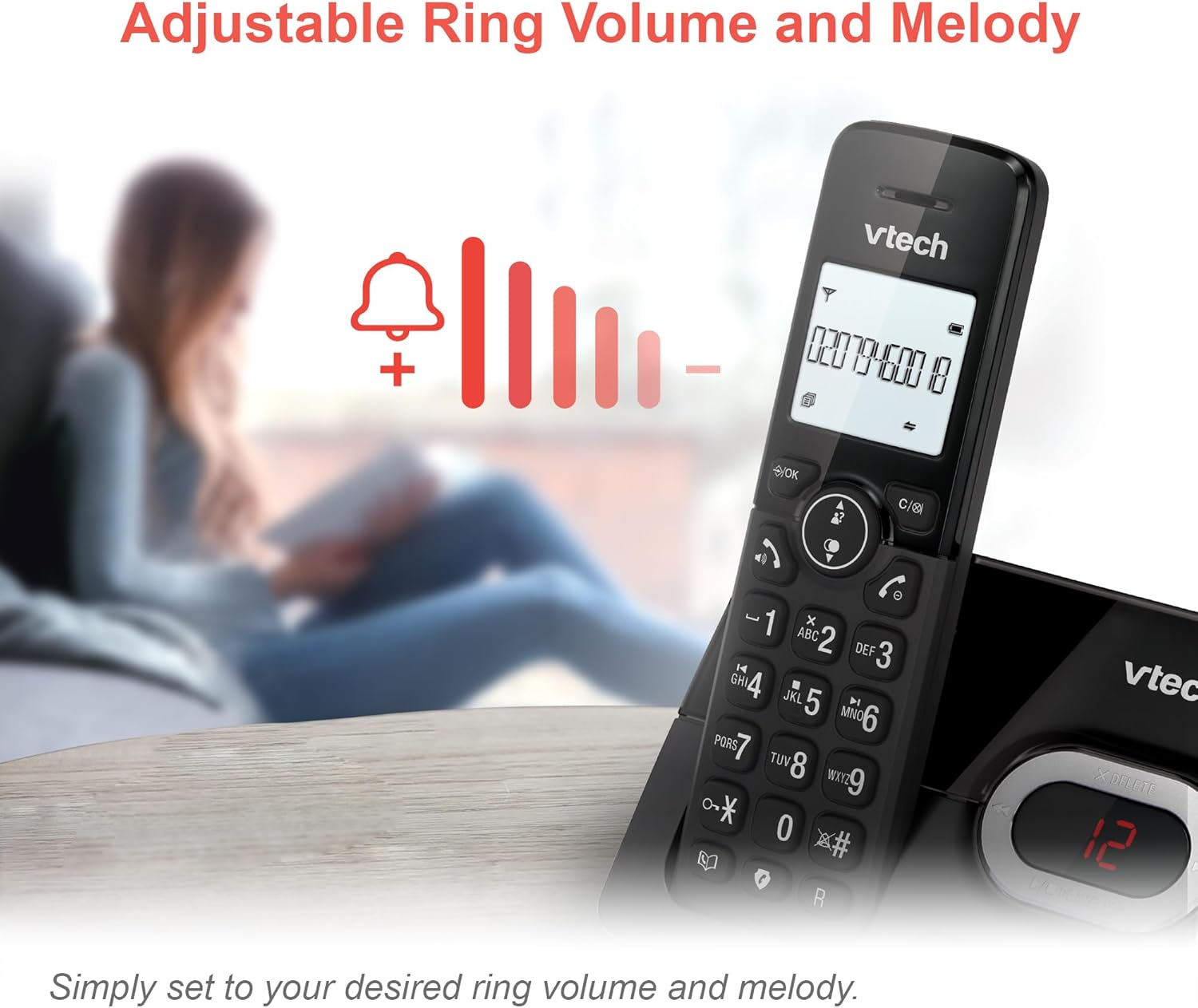 Vtech CS2051 Telefono senza fili con 2 combinati, Nero - immagine 4