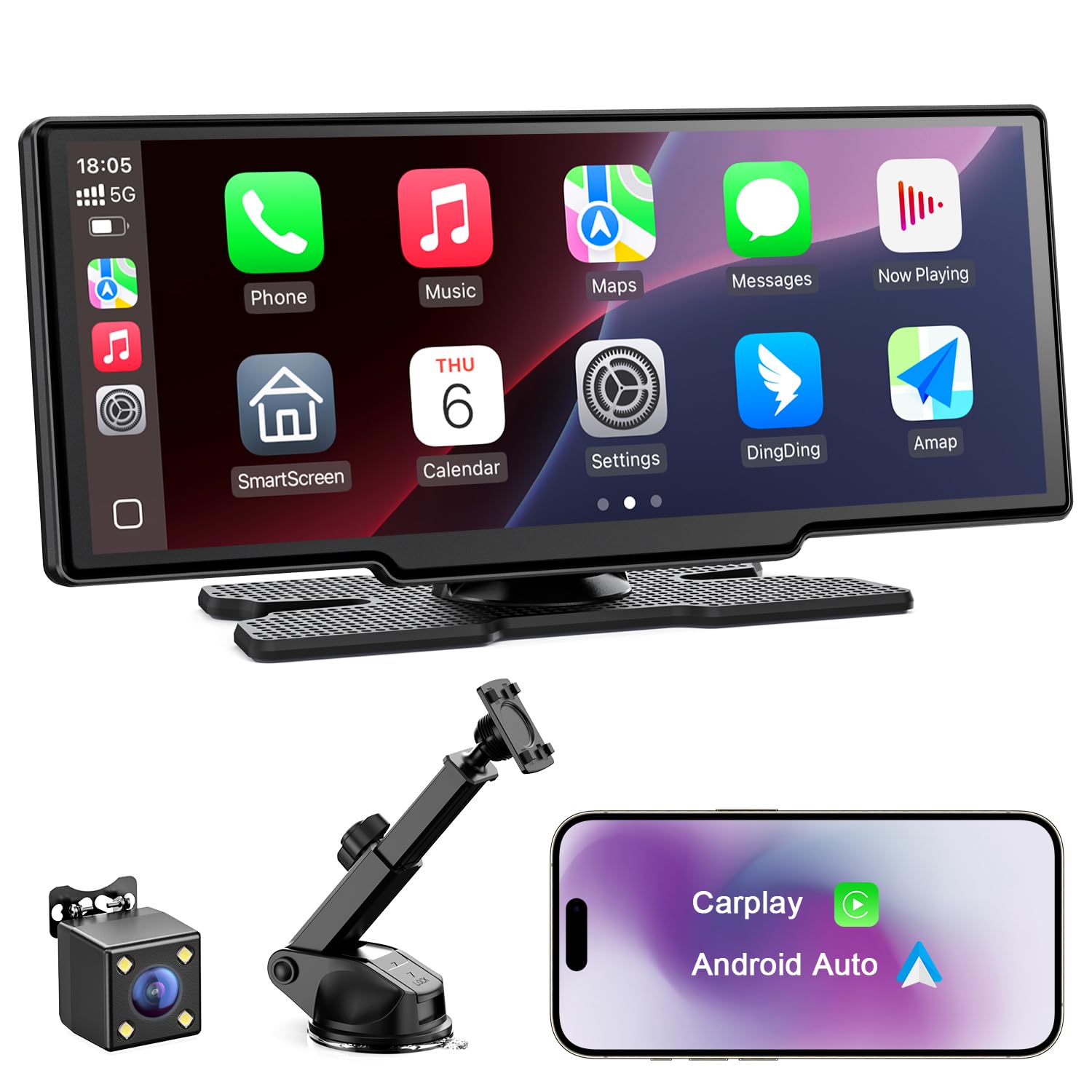 Avylet Carplay Auto Android Wireless 8.1'' con Telecamera Posteriore